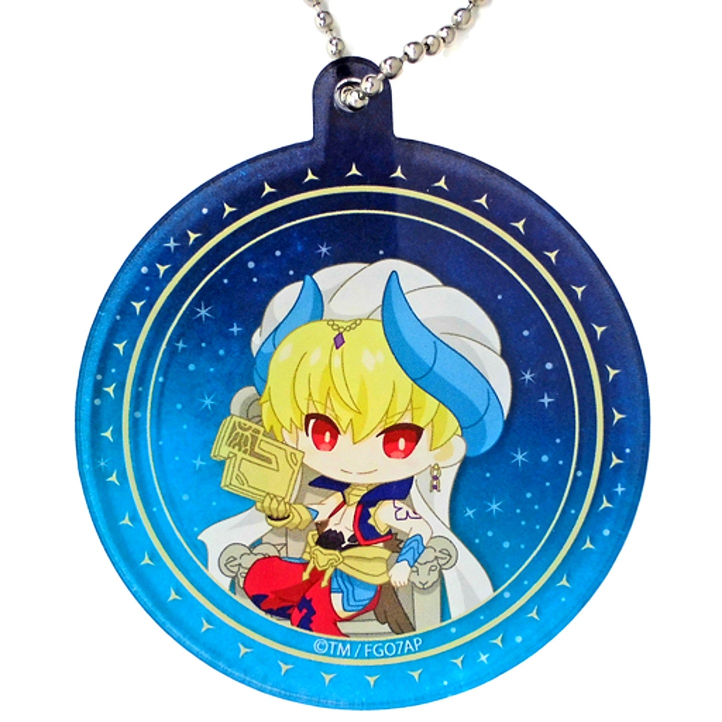 Caster Gilgamesh Fate/Grand Order Absolute Demonic Front Babylonia Limited Cafe Mini Character Acrylic Keychain [USED]