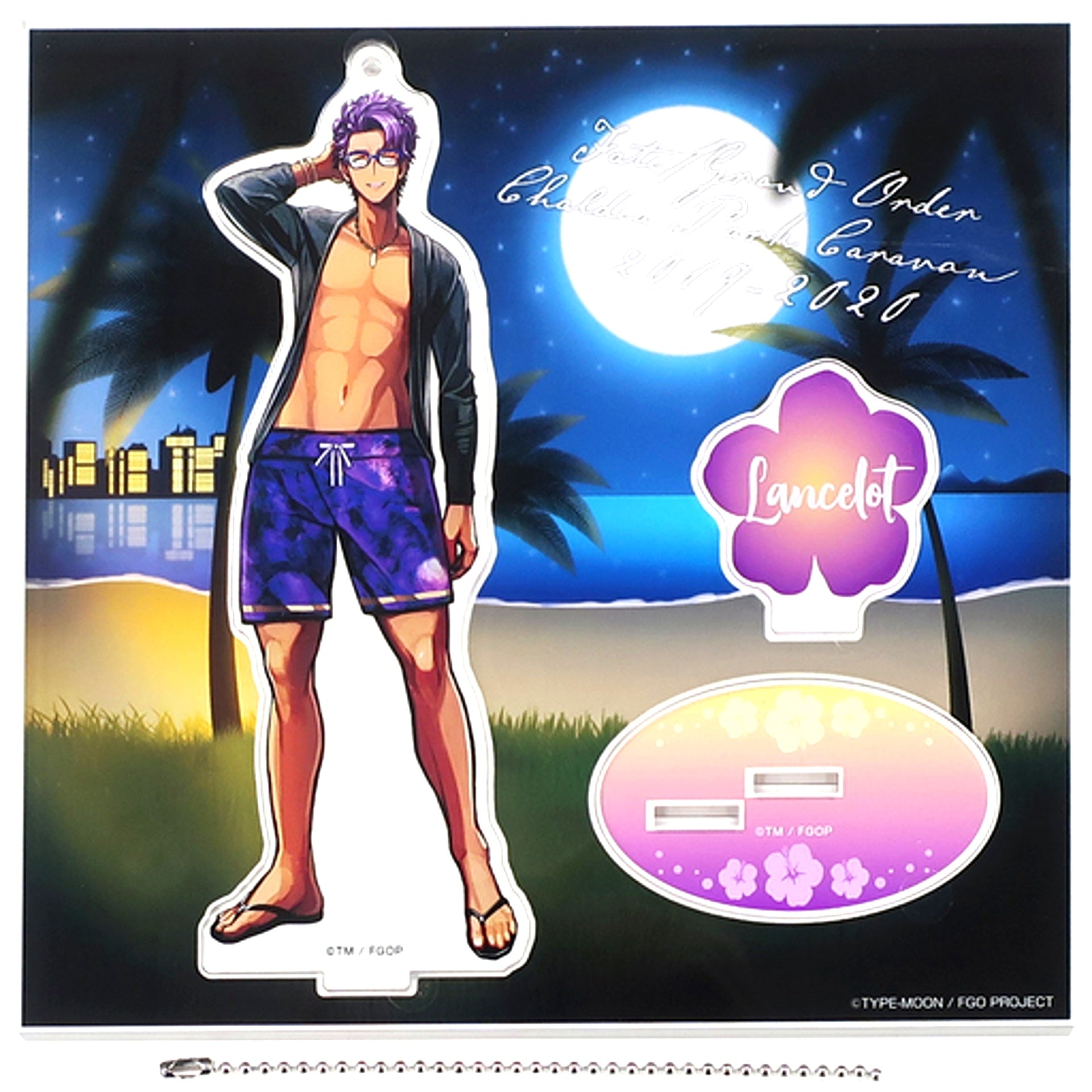 Saber Lancelot Luluhawa Island Acrylic Mascot Fate/Grand Order Chaldea Park Caravan 2019-2020 [USED]