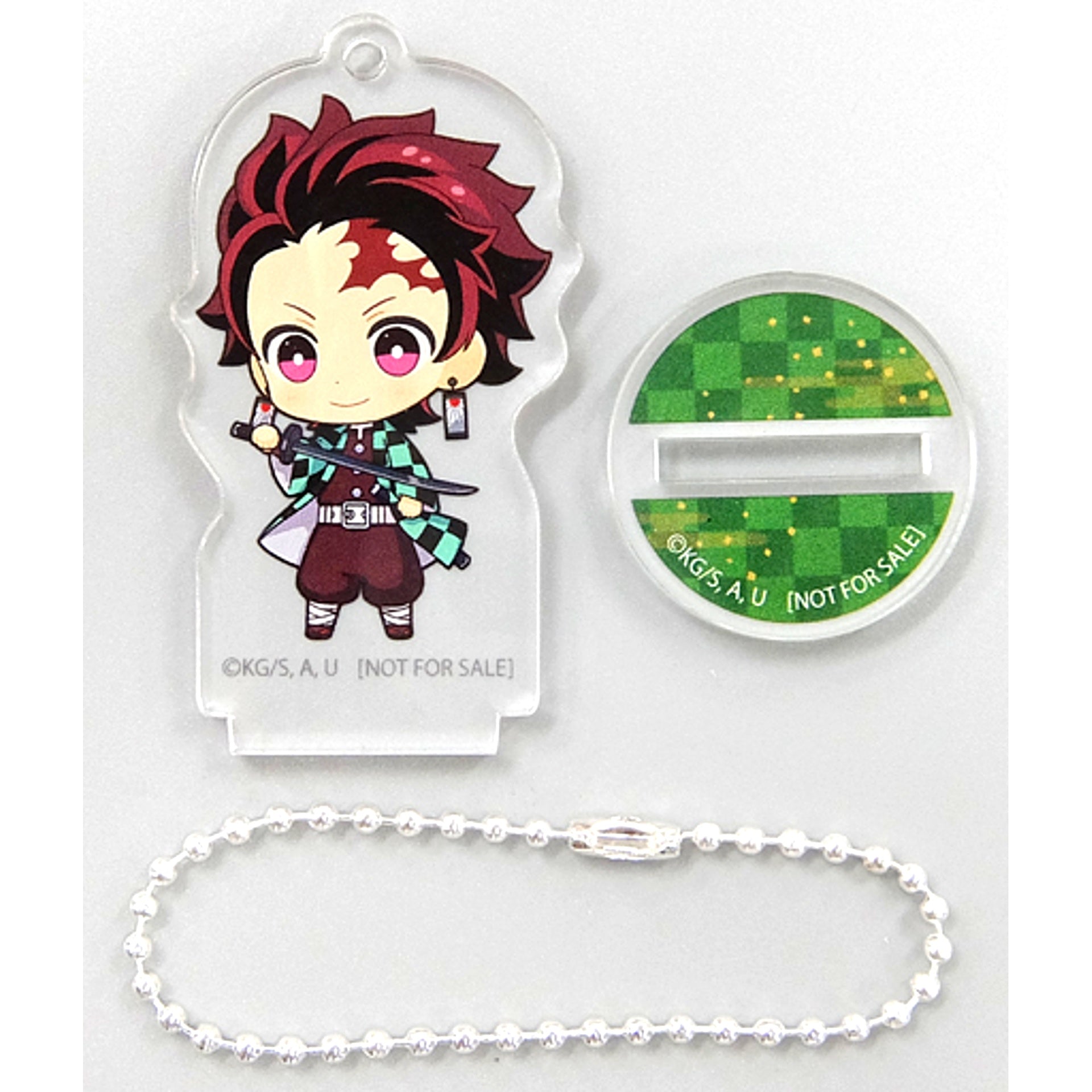 Tanjiro Kamado Demon Slayer Acrylic Stand Ball Chain Animate Point Exchange Prize [USED]