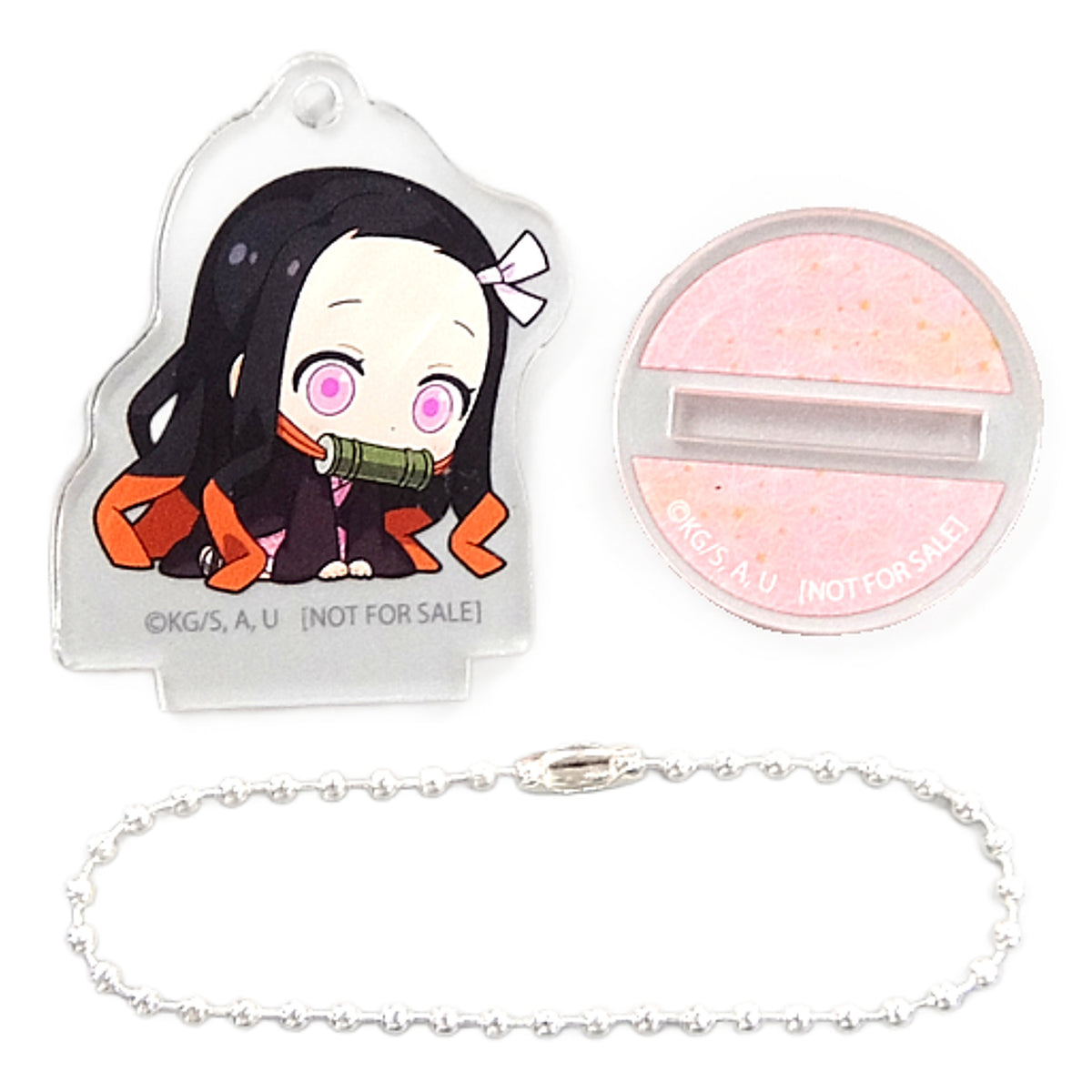 Nezuko Kamado Demon Slayer: Kimetsu no Yaiba Acrylic Stand Ball Chain animate Point Exchange Prize [USED]