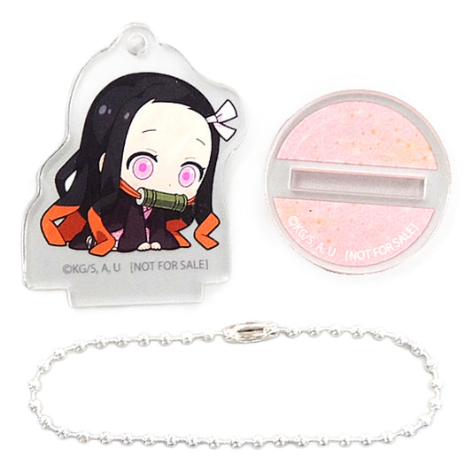 Nezuko Kamado Demon Slayer: Kimetsu no Yaiba Acrylic Stand Ball Chain animate Point Exchange Prize [USED]