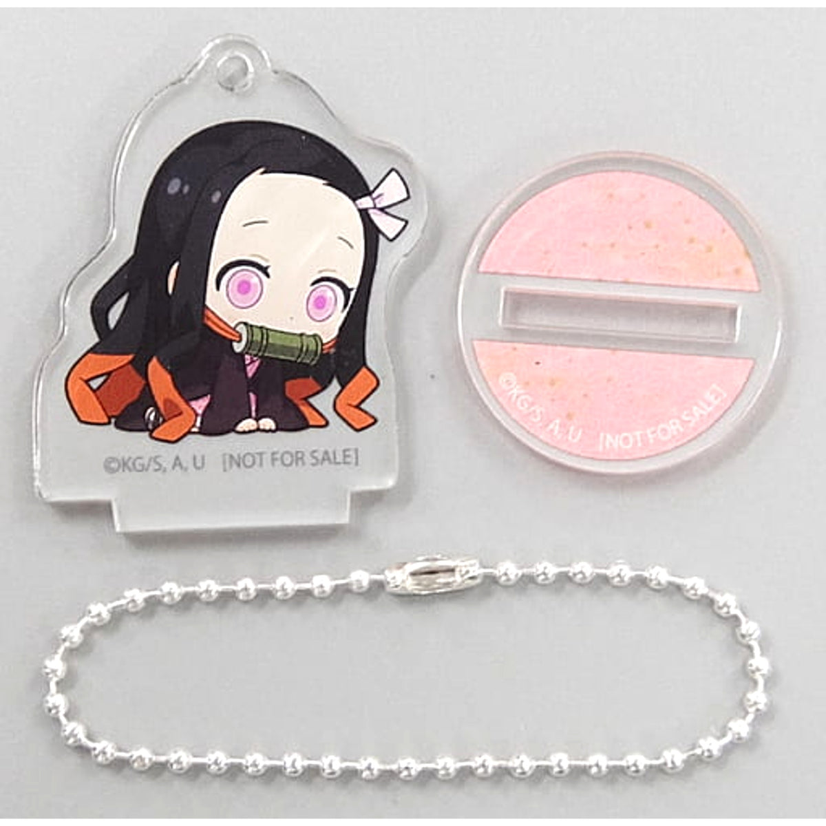 Demon Slayer: Kimetsu no Yaiba Nezuko Kamado Acrylic Stand Ball Chain animate Point Exchange Prize Keychains [USED]