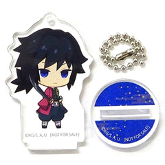 Demon Slayer: Kimetsu no Yaiba Giyu Tomiokau Acrylic Stand Ball Chain animate Point Exchange Prize Keychains [USED]
