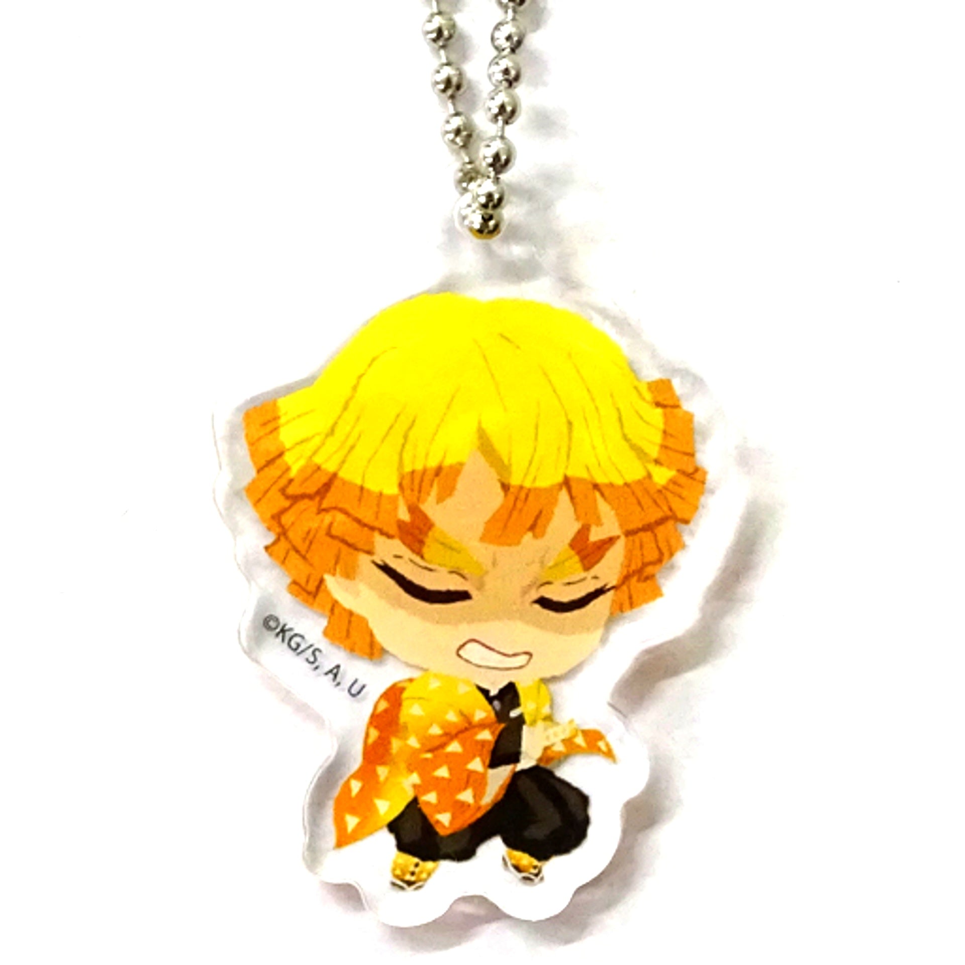 Zenitsu Agatsuma Demon Slayer Kimetsu no Yaiba Fuwaponi Series Trading Acrylic Ball Chain Vol 2 [USED]