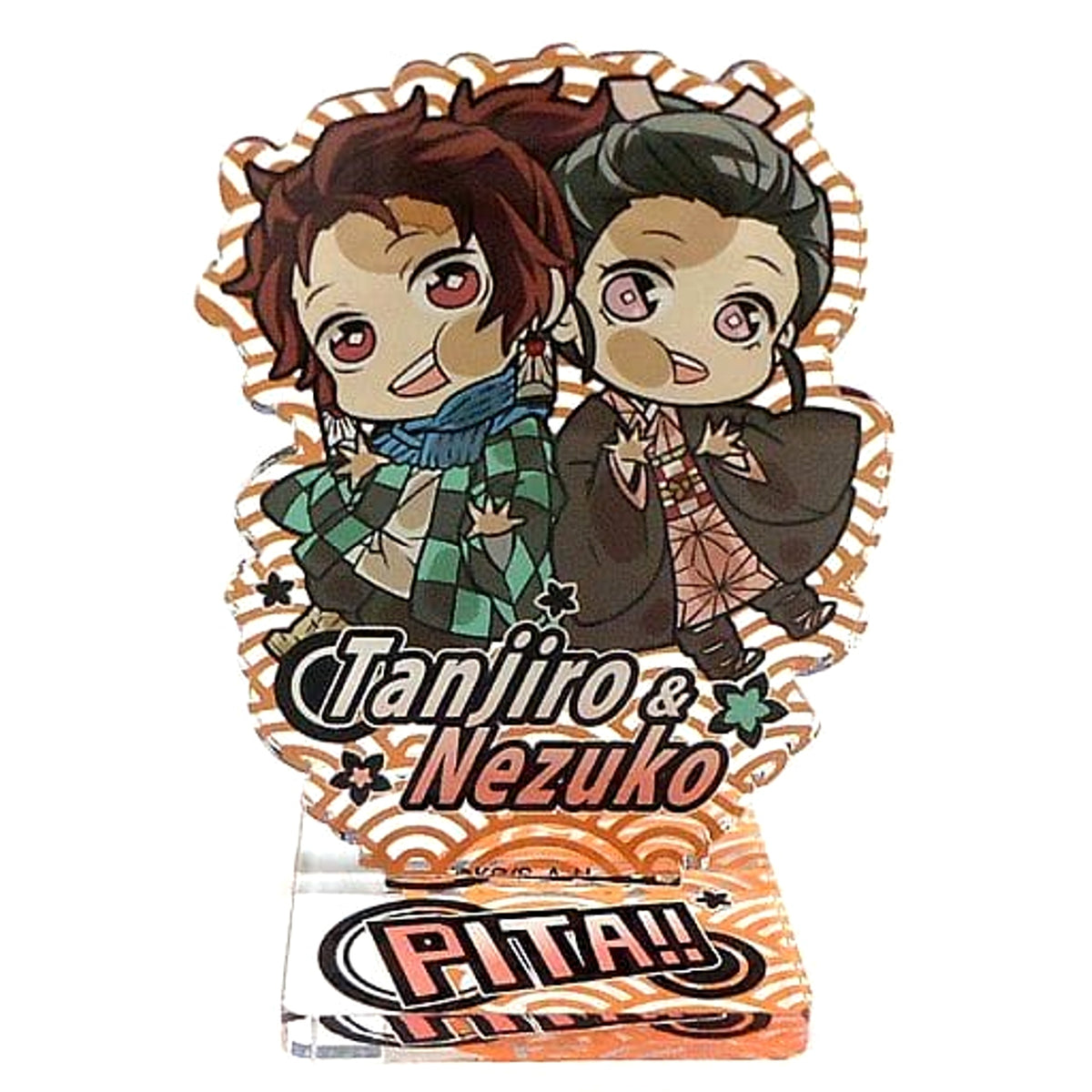Demon Slayer: Kimetsu no Yaiba Tanjiro Kamado & Nezuko Kamado Pita! Deforme Acrylic Stand Acrylic Stands [USED]