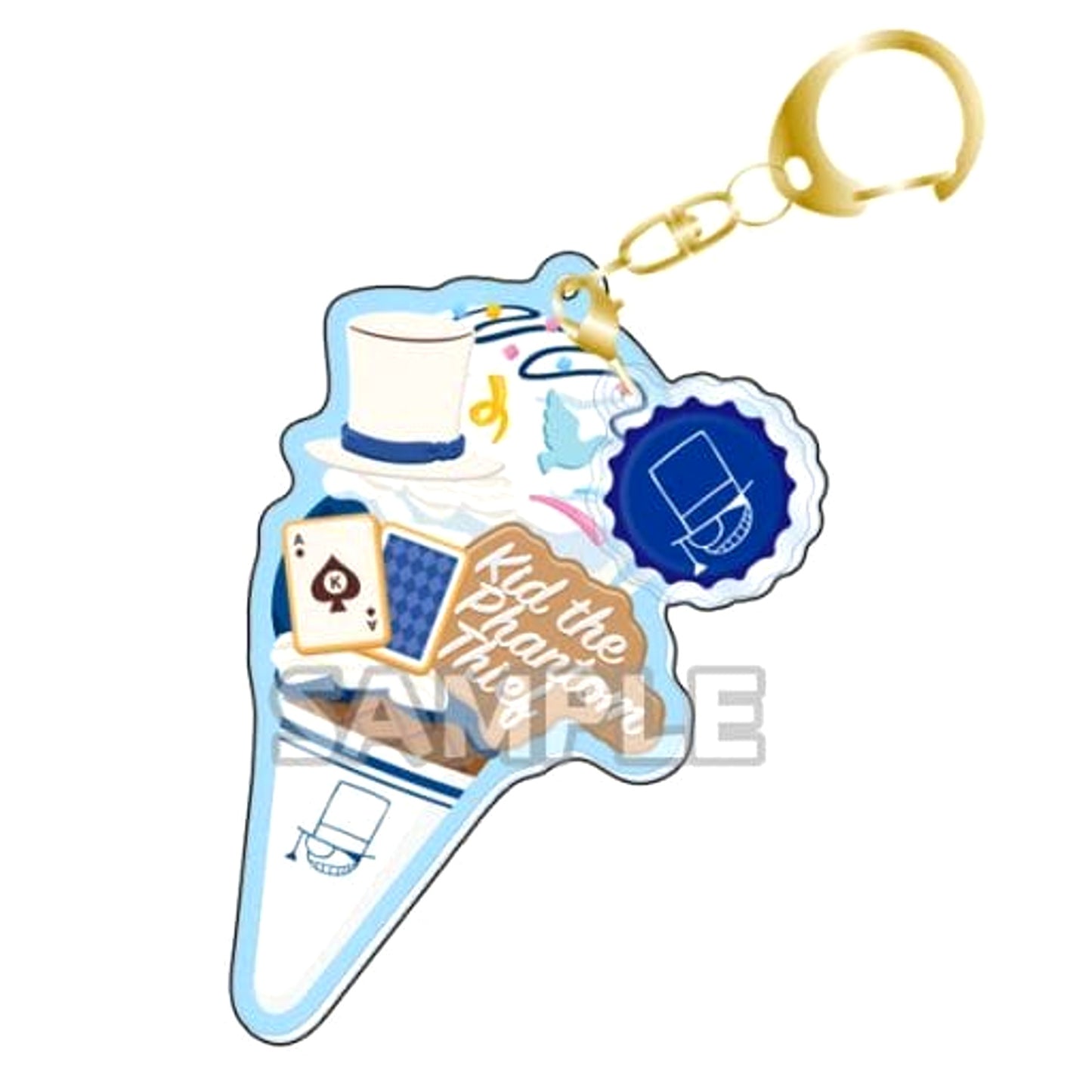 Detective Conan Kid the Phantom Thief Motif Acrylic Keychain Ice Ver. Keychains [USED]