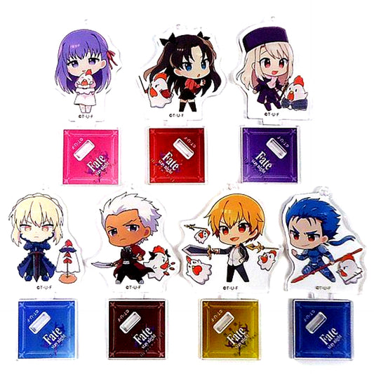 Set of 7 Fate/stay night Heaven's Feel III spring song Mini Acrylic Stand Mascot Lawson [USED]
