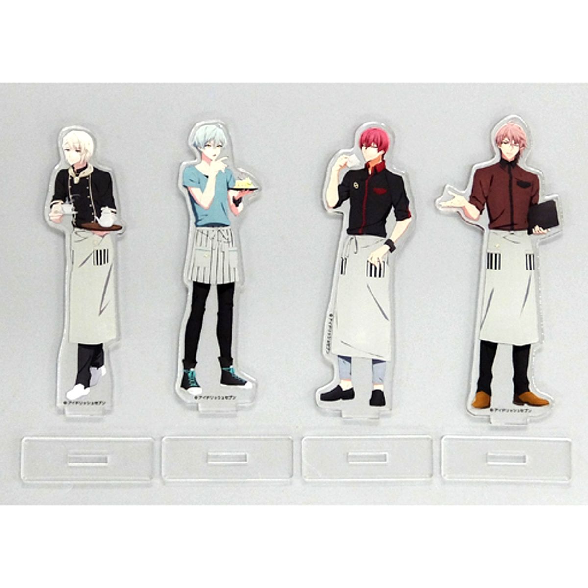 Set of 4 ZOOL IDOLiSH7 x Machi Asobi Cafe 2nd Photographed Acrylic Stand Ver. [USED]