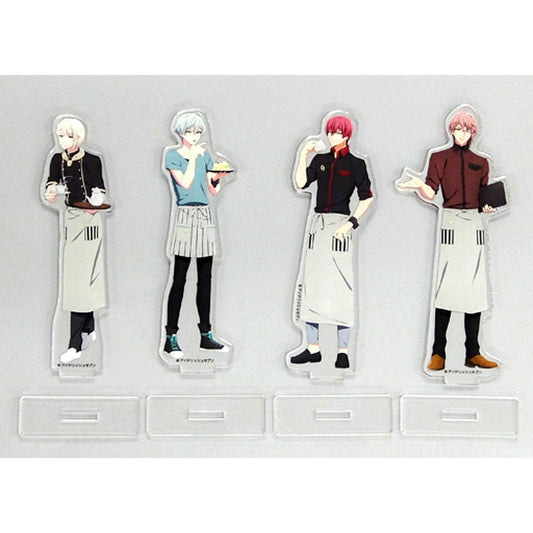 Set of 4 ZOOL IDOLiSH7 x Machi Asobi Cafe 2nd Photographed Acrylic Stand Ver. [USED]