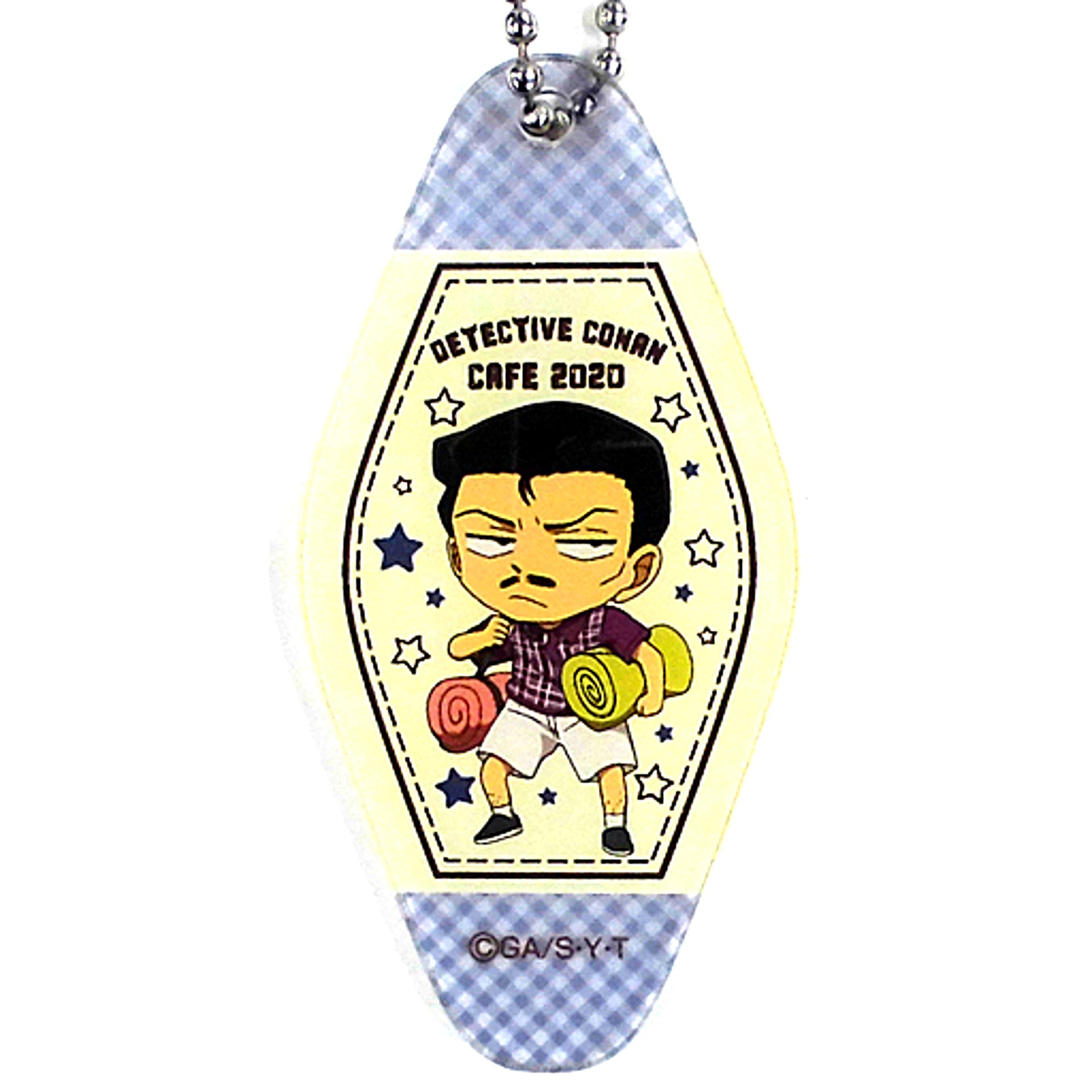 Kogoro Mouri Detective Conan Cafe 2020 Acrylic Keychain Mini Chara [USED]