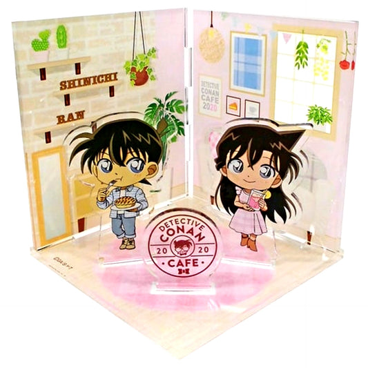 Shinichi Kudo & Ran Mouri Detective Conan Cafe 2020 Acrylic Diorama [USED]