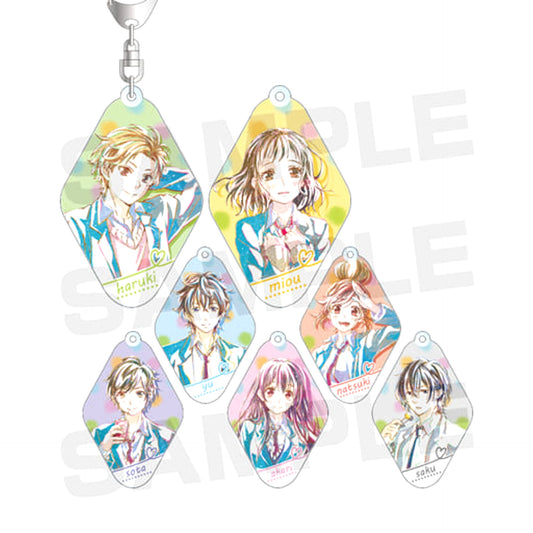 Our love has always been 10 centimeters apart Haruki Serizawa & Others Trading Ani-Art Acrylic Keychain All 7 Types Set Keychains [USED]