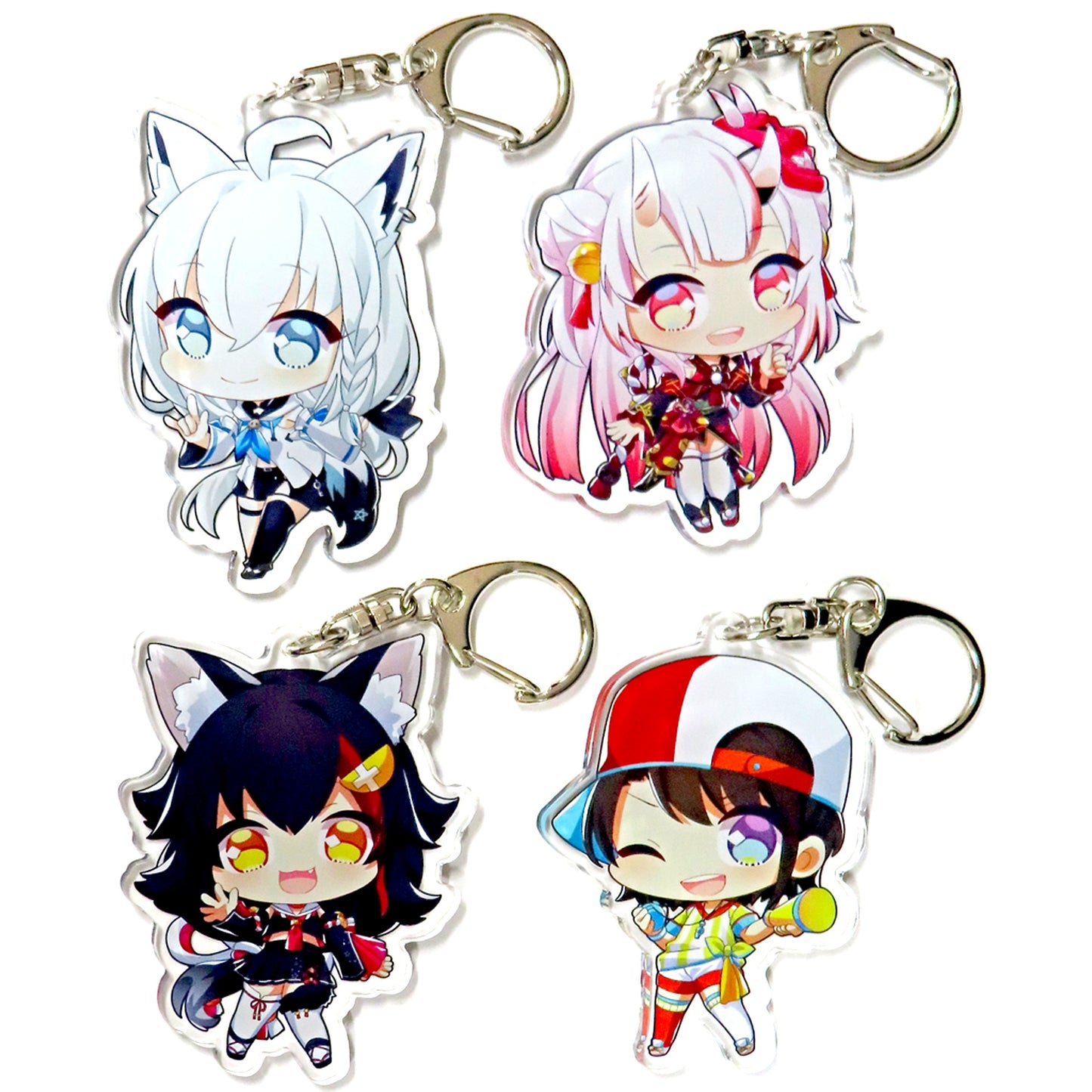 Set of 4 FAMS Hololive Acrylic Keychain Normal Outfit Ver. FAMS FAN MEETING [USED]