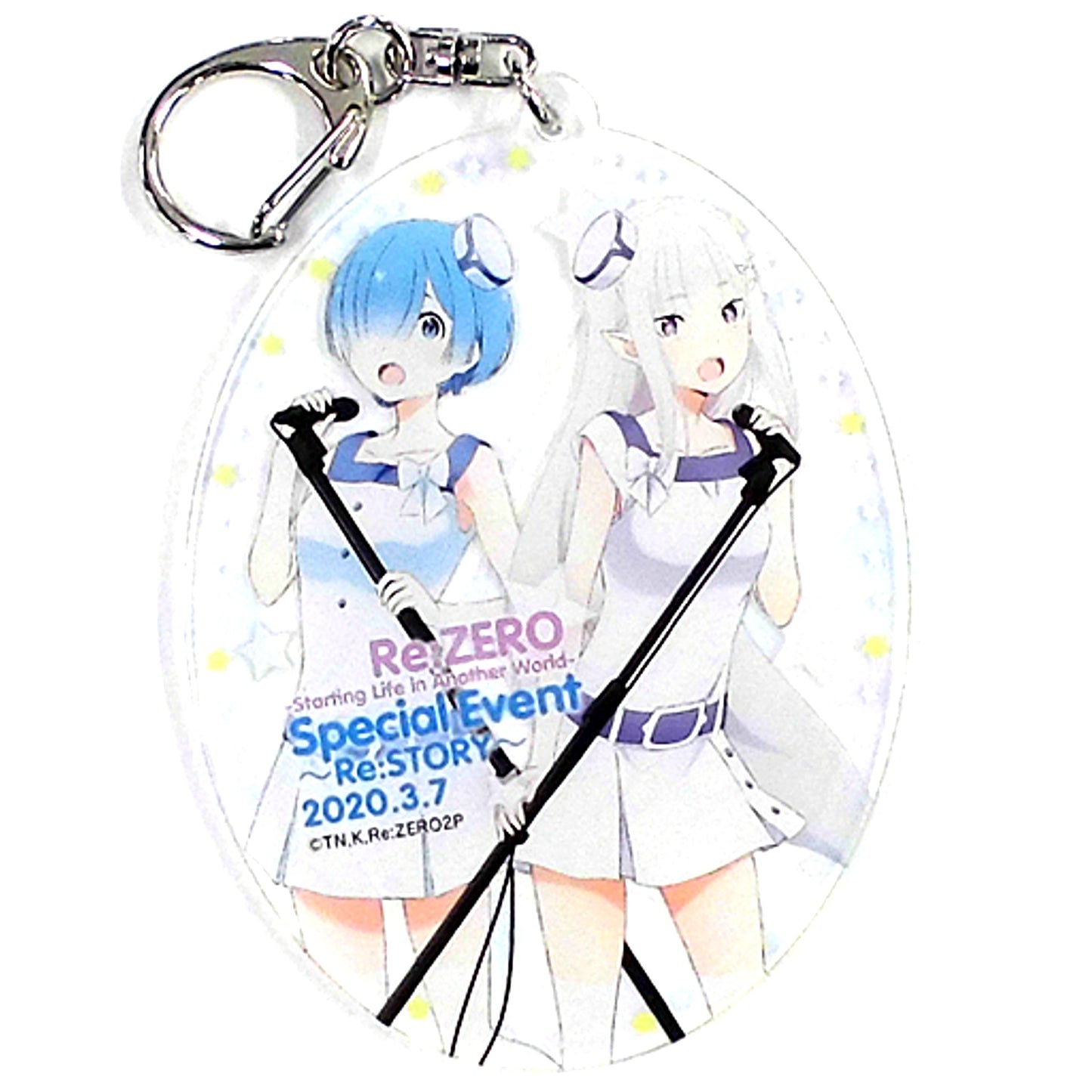 Emilia & Rem Re:ZERO -Starting Life in Another World- Event Commemorative Keychain Special Event Re:STORY [USED]