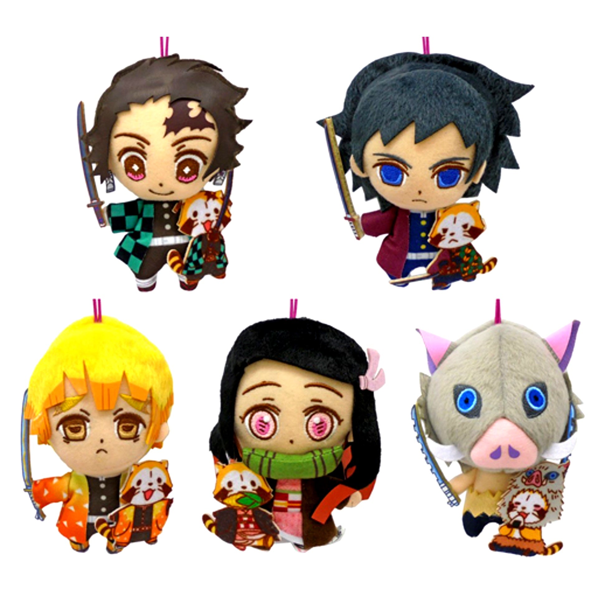 Demon Slayer Kimetsu no Yaiba Rascal Collaboration Mascot Set of 5 [USED]