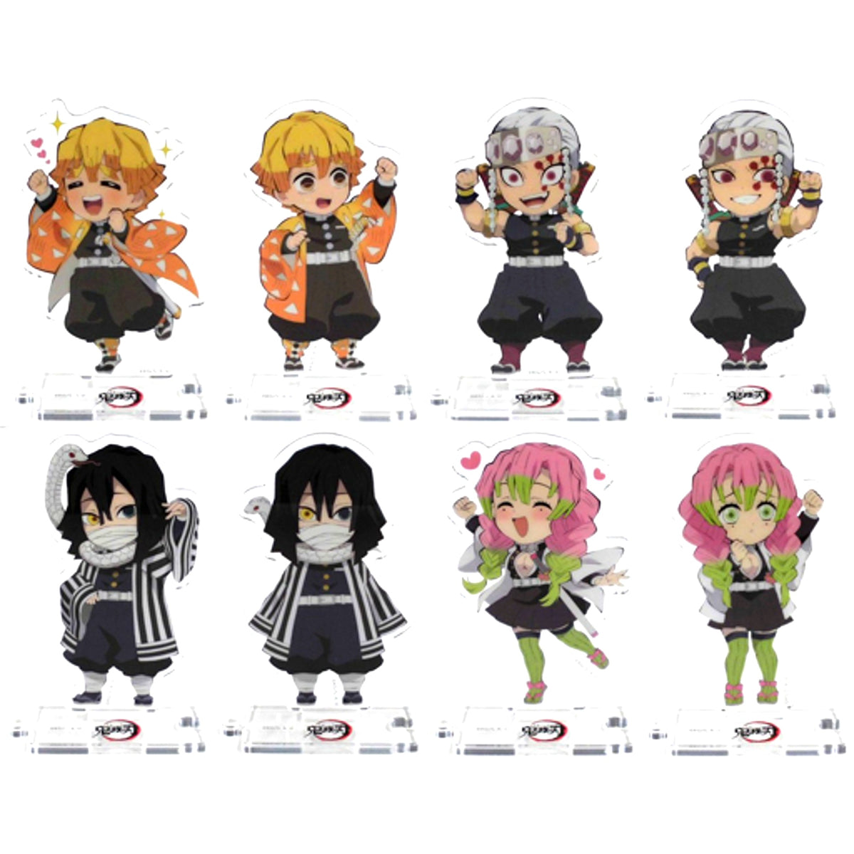 Set of 8 Connecting Random Acrylic Stand 4th Term Demon Slayer: Kimetsu no Yaiba Character Emaki Cafe in ufotable Cafe [USED]