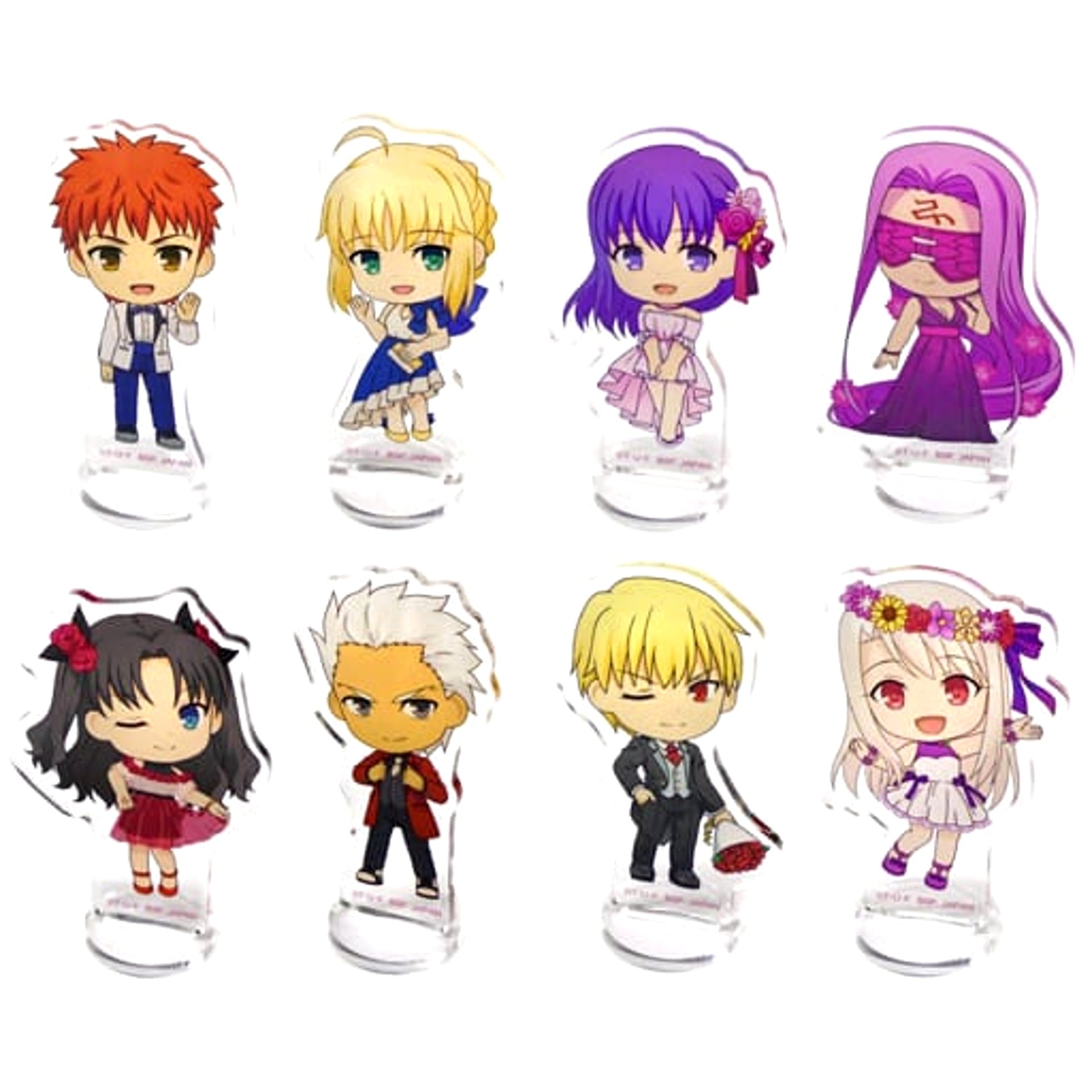 Fate/stay night: Heaven's Feel Sakura Matou & Others All 8 Types Set Ichiban Kuji Last Chapter Acrylic Stand Kyun Chara Illustrations Prize J Acrylic Stands [USED]