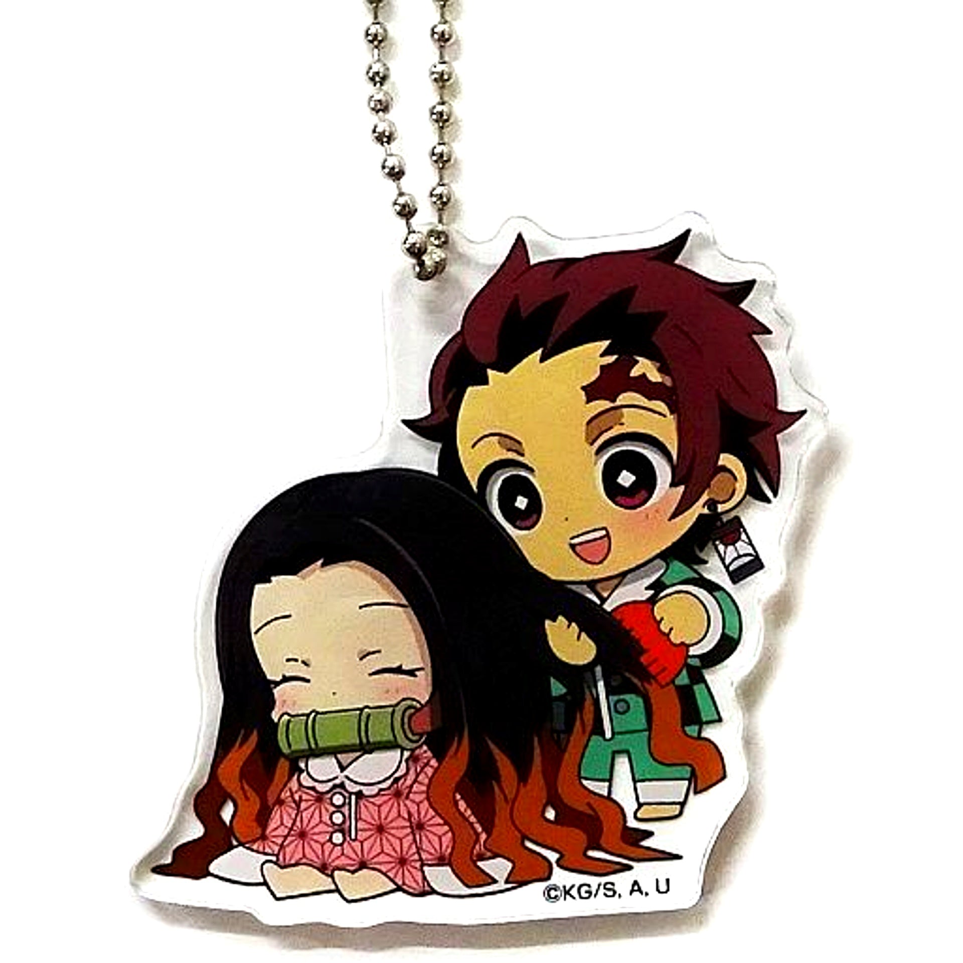 Tanjiro & Nezuko Ball Chain Demon Slayer: Kimetsu no Yaiba Eforme Pajachara Assistand Mini Vol.4 BOX Purchase Bonus [USED]