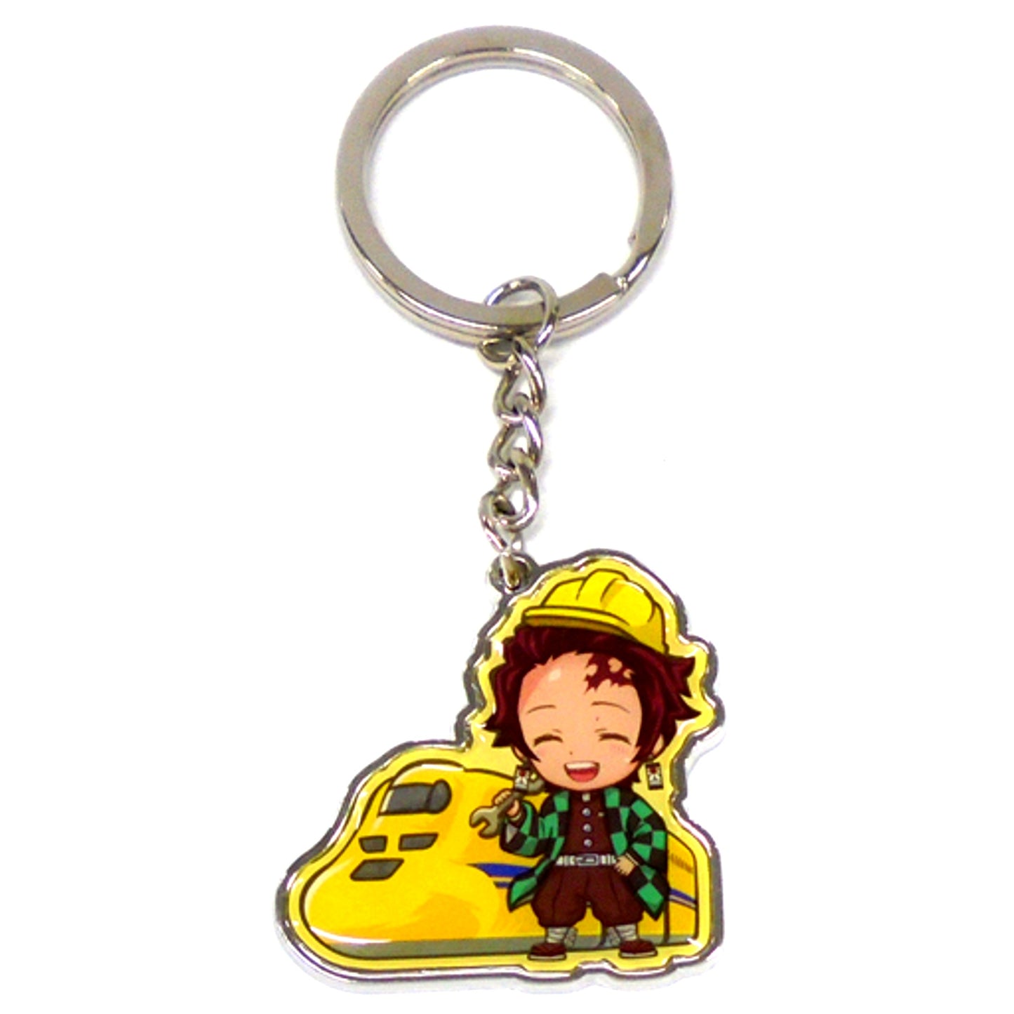 Tanjiro Kamado Class 923 Doctor Yellow Demon Slayer: Kimetsu no Yaiba Tokai West Japan Ltd Metal Keychain [USED]
