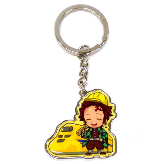 Tanjiro Kamado Class 923 Doctor Yellow Demon Slayer: Kimetsu no Yaiba Tokai West Japan Ltd Metal Keychain [USED]