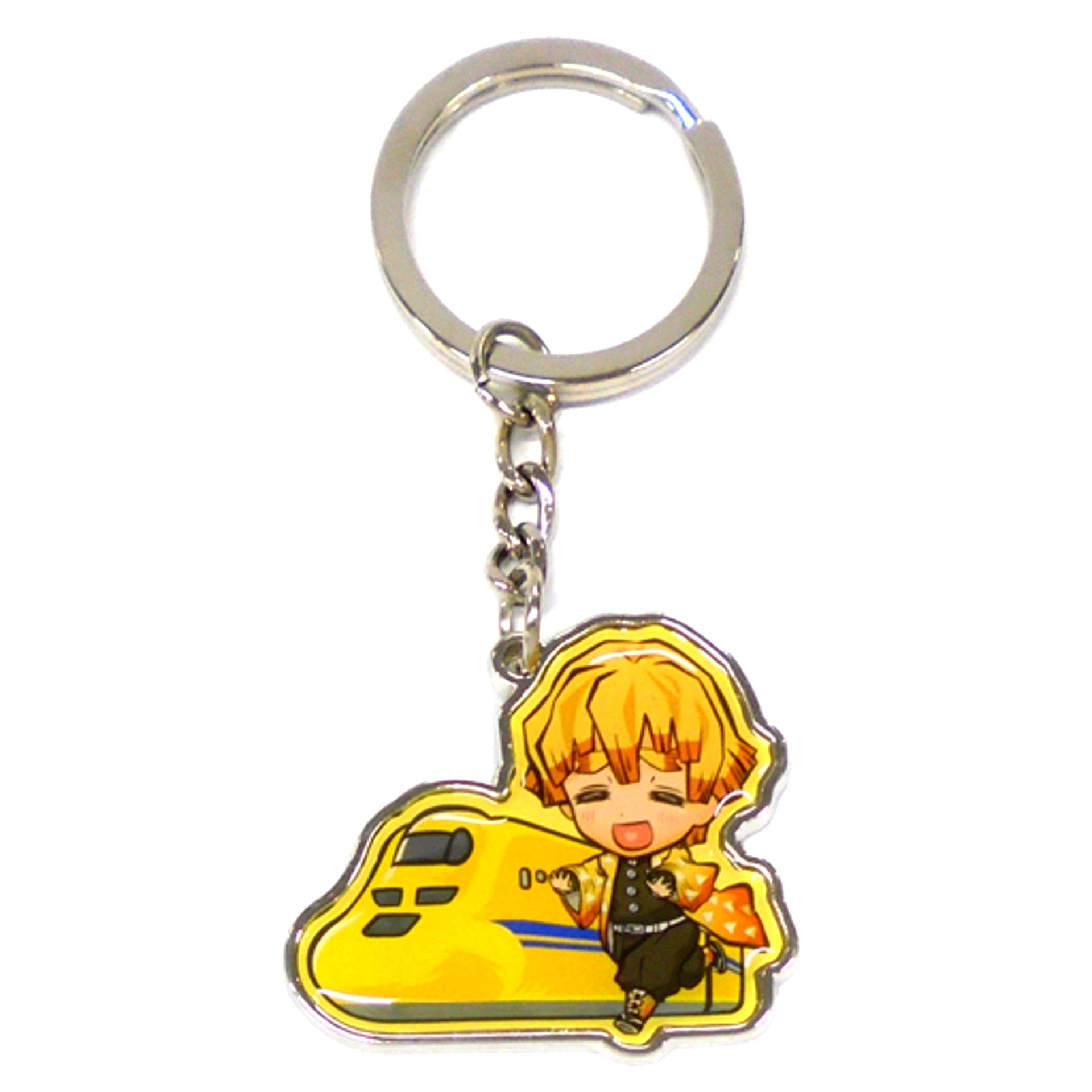 Zenitsu Agatsuma Demon Slayer Kimetsu no Yaiba 923 Type Doctor Yellow Metal Keychain Tokai West Japan Limited [USED]