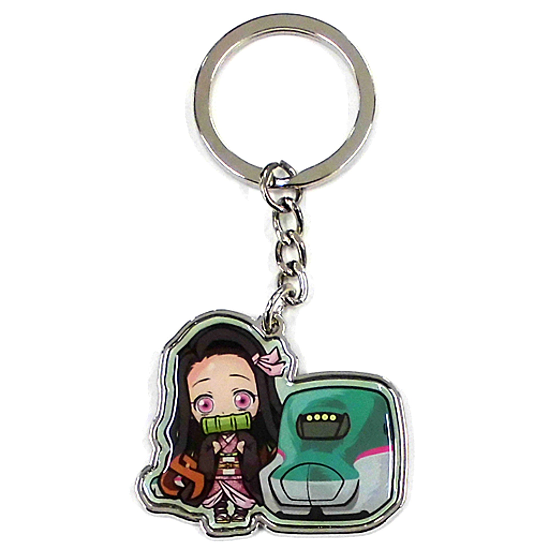 Nezuko Kamado Hayabusa Demon Slayer: Kimetsu no Yaiba East Japan Ltd Metal Keychain [USED]