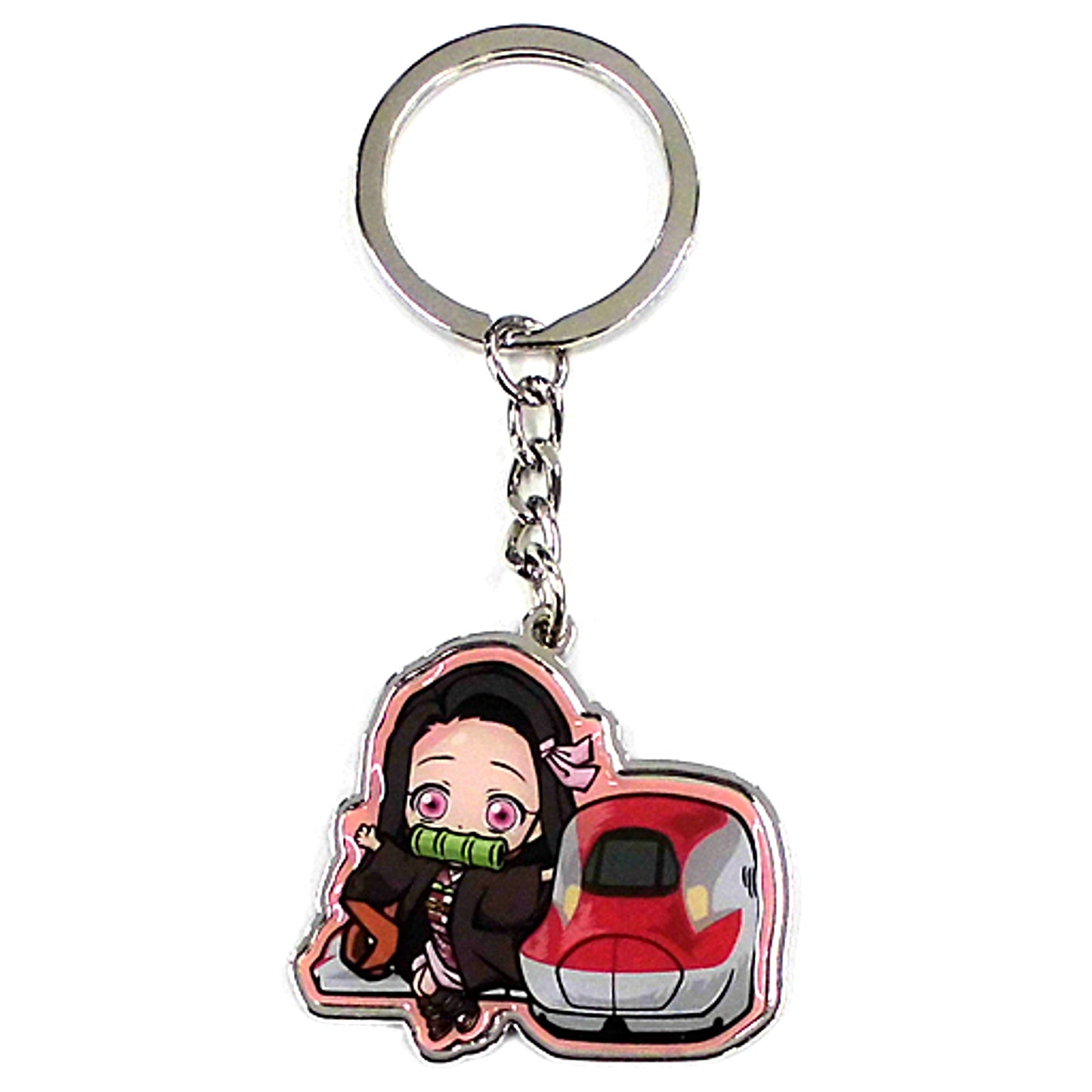 Nezuko Kamado Komachi Demon Slayer: Kimetsu no Yaiba East Japan Ltd Metal Keychain [USED]