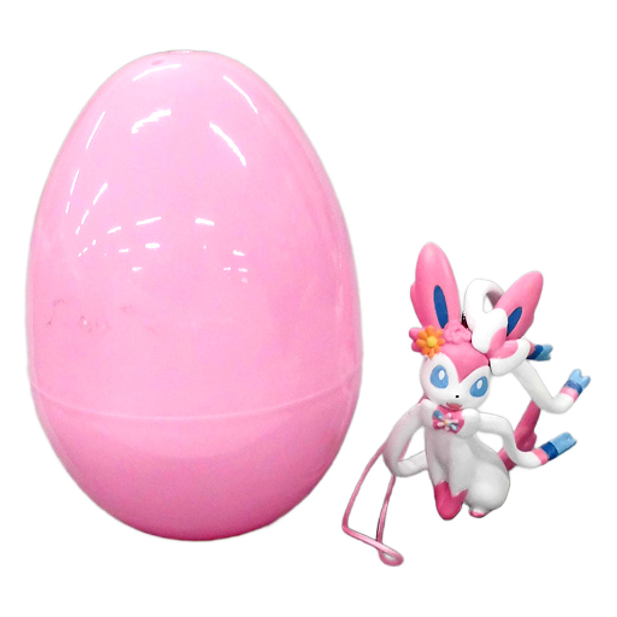 Sylveon Pokemon Figure in Egg Case Pokemon Easter Pokemon Center Limited Key Chain [USED]