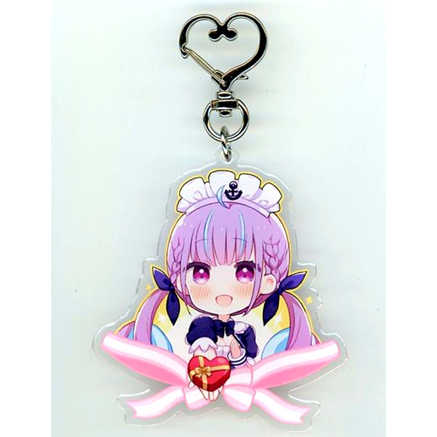 Minato Aqua Hololive Valentine Special Drawn Acrylic Keychain Virtual YouTuber [USED]
