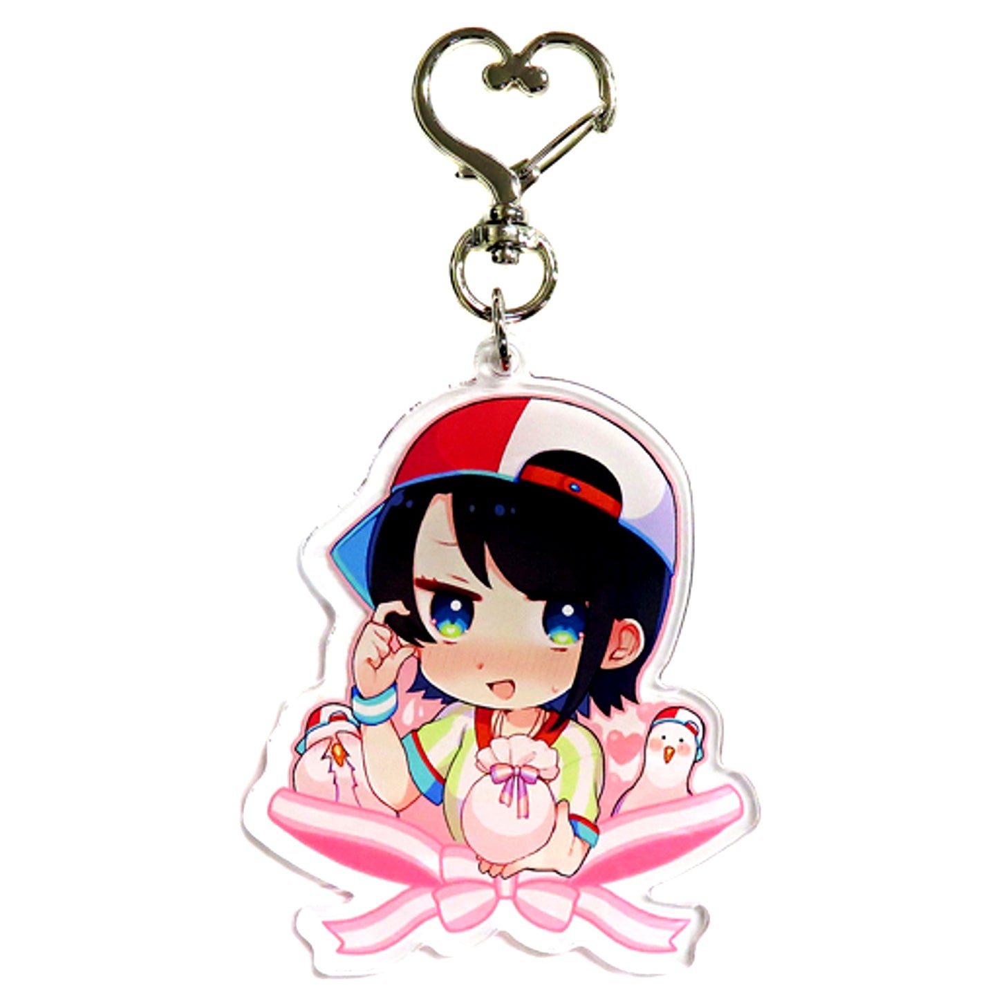 Oozora Subaru Hololive Valentine Special Drawn Acrylic Keychain Virtual YouTuber [USED]