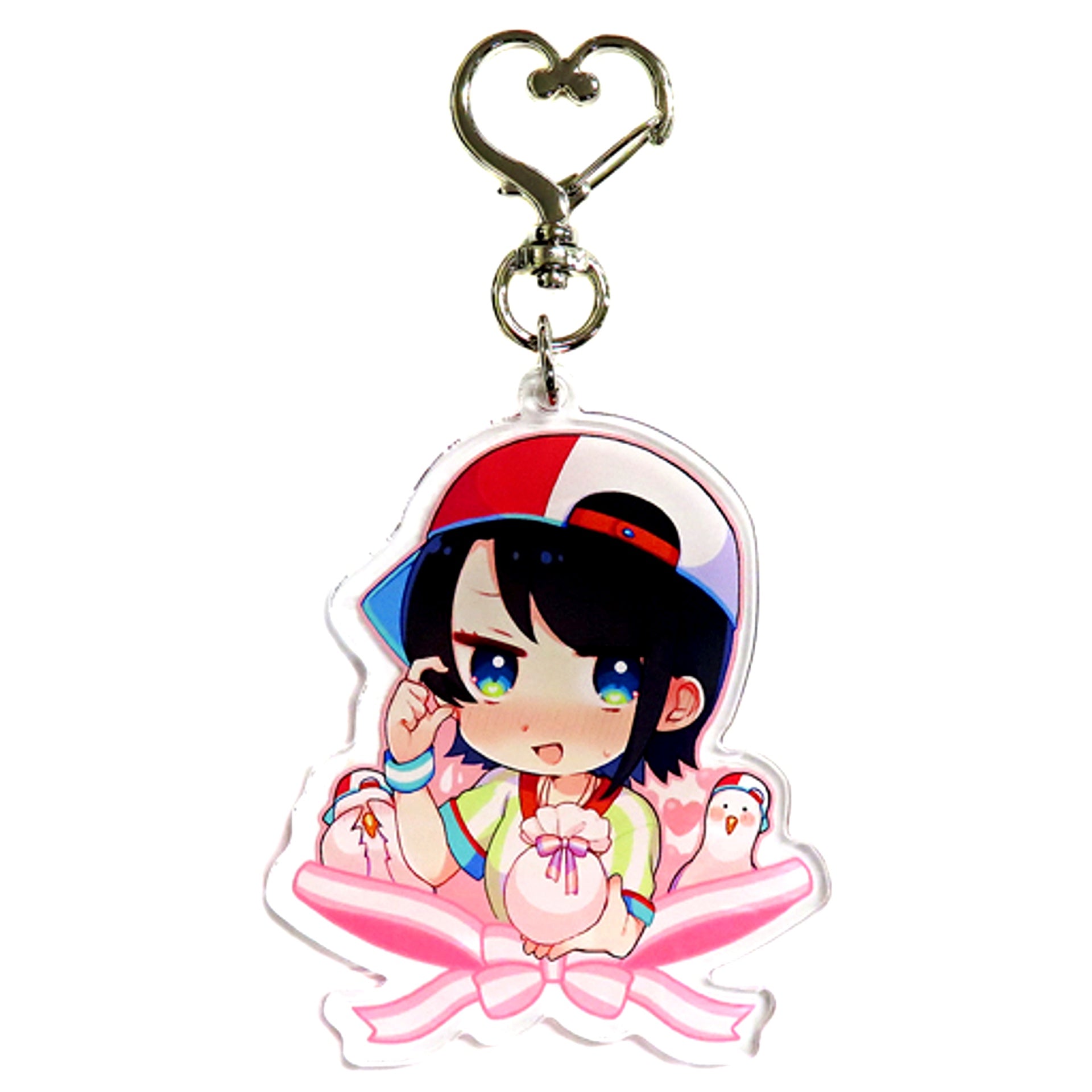 Oozora Subaru Hololive Valentine Special Drawn Acrylic Keychain Virtual YouTuber [USED]