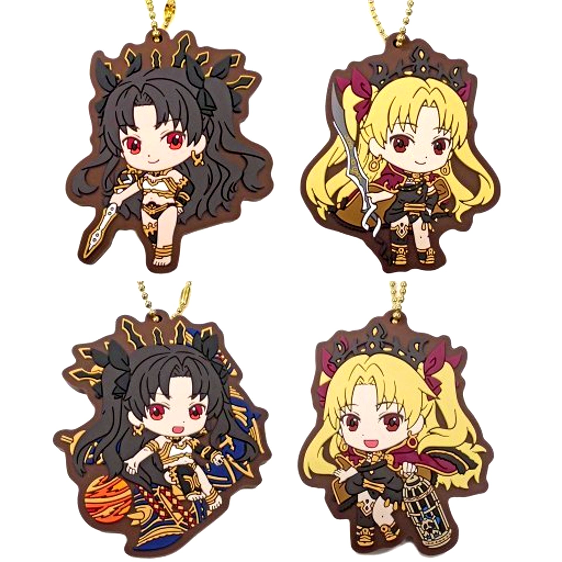 Set of 4 All Characters Fate/Grand Order Rubber Mascot Gashapon Kuji Mistress of Heavens and Underworld Assort Prize B [USED]