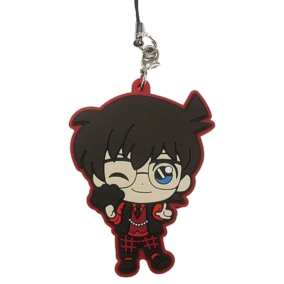 Detective Conan Conan Edogawa Sega Lucky Kuji SCARLET Evening Collection Rubber Charm Prize K [USED]