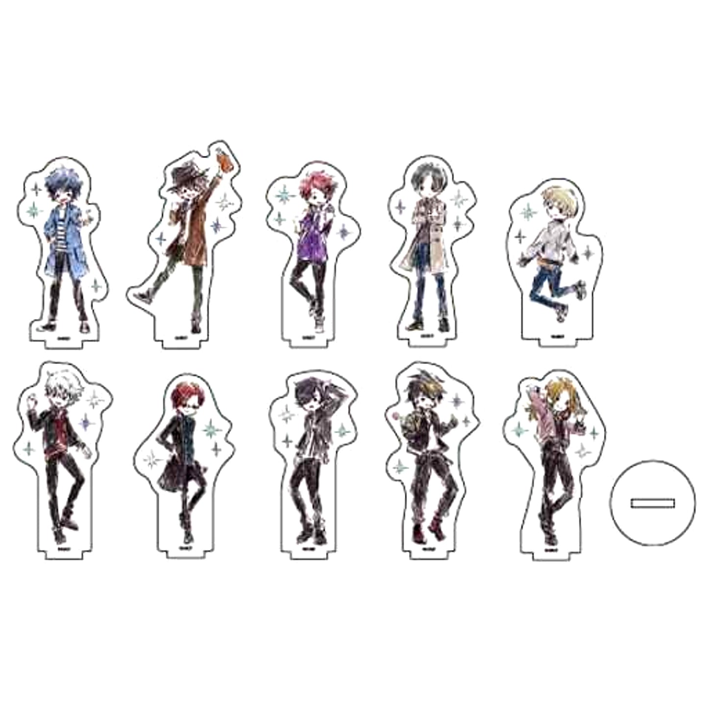 Set of 10 ARGONAVIS from BanG Dream! 01. GraffArt Design Acrylic Petit Stand [USED]