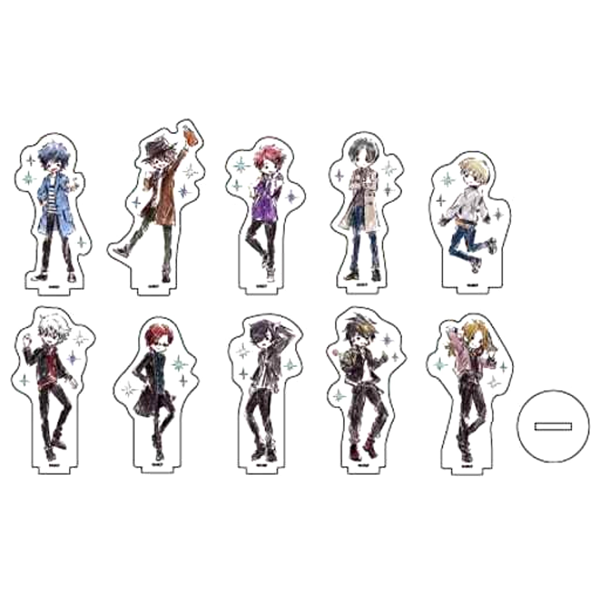 Set of 10 ARGONAVIS from BanG Dream! 01. GraffArt Design Acrylic Petit Stand [USED]