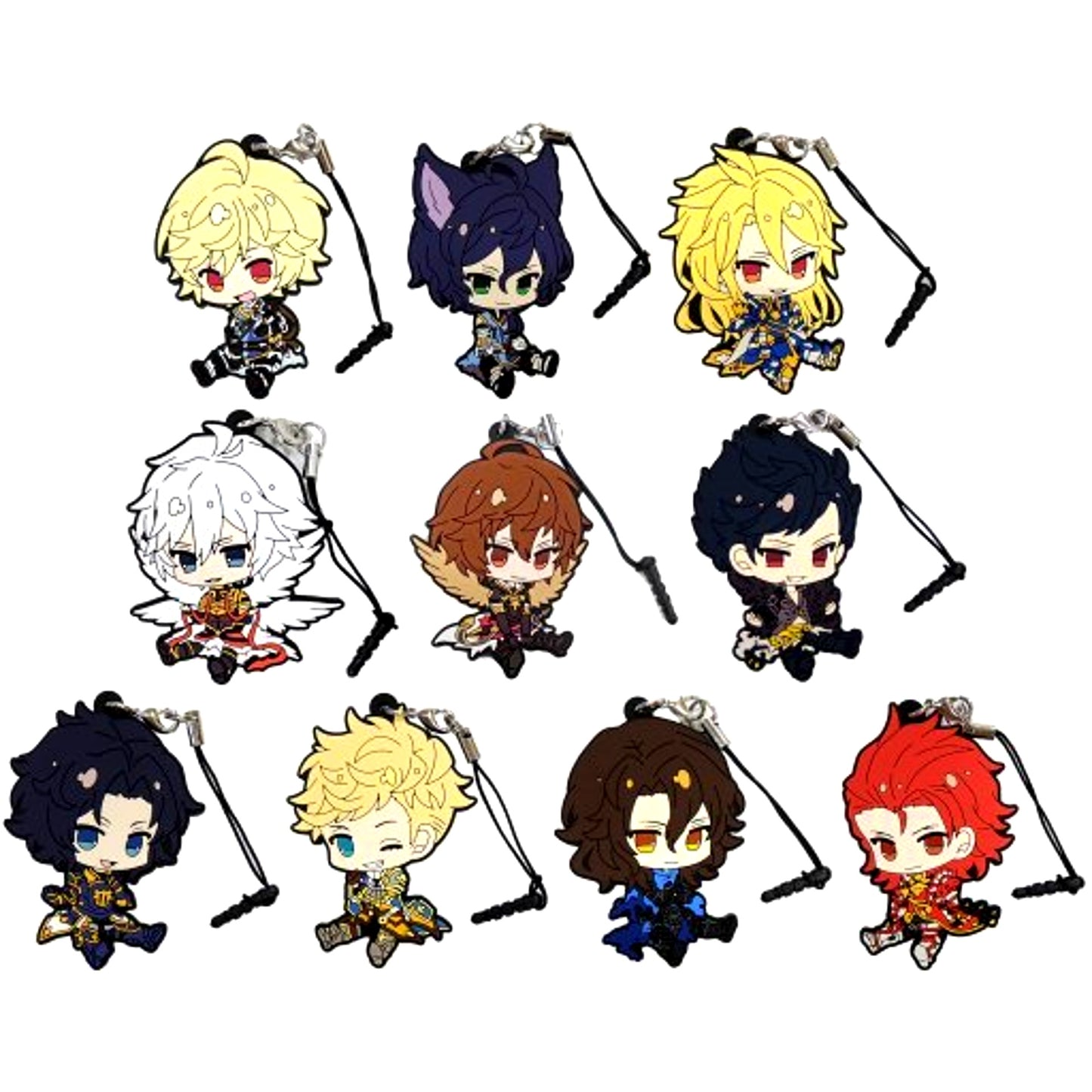 Set of 10 Granblue Fantasy Petanko Trading Rubber Strap Yumenouchi Ver. [USED]