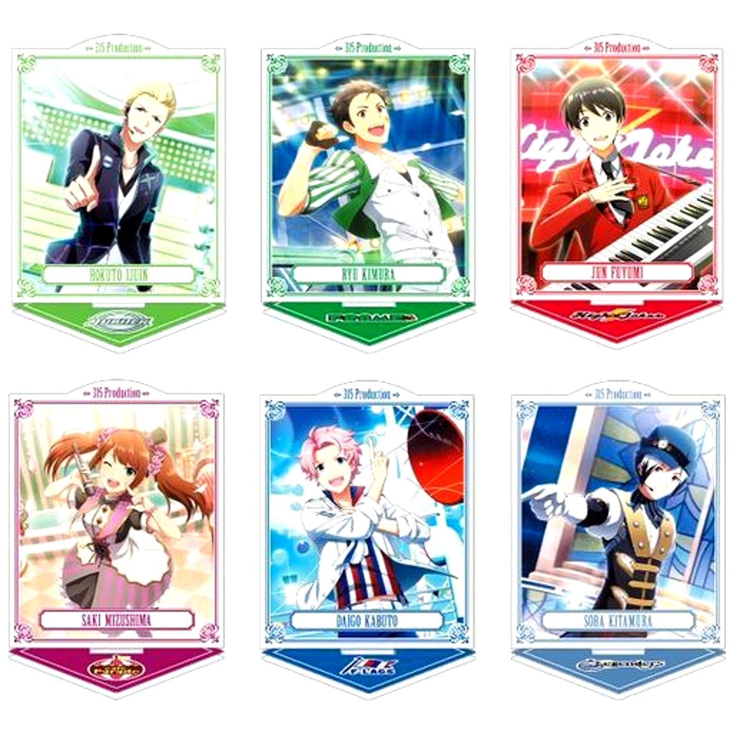 Set of 6 THE IDOLM@STER SideM Trading Acrylic Stand Ver.E [USED]