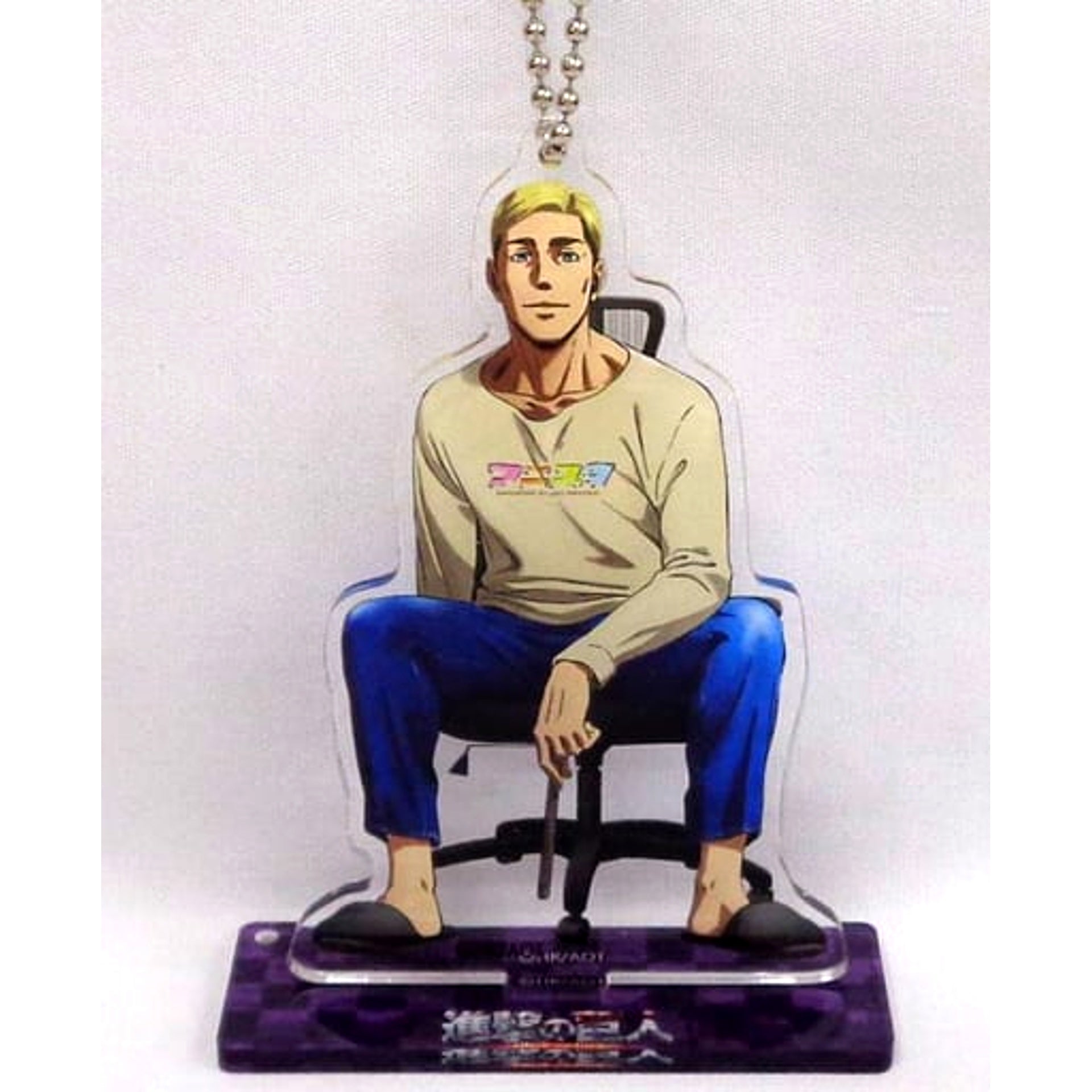 Attack on Titan Erwin Smith Acrylic Keychain with Stand Anime Studio Meeting Vol.2 Limited Keychains [USED]