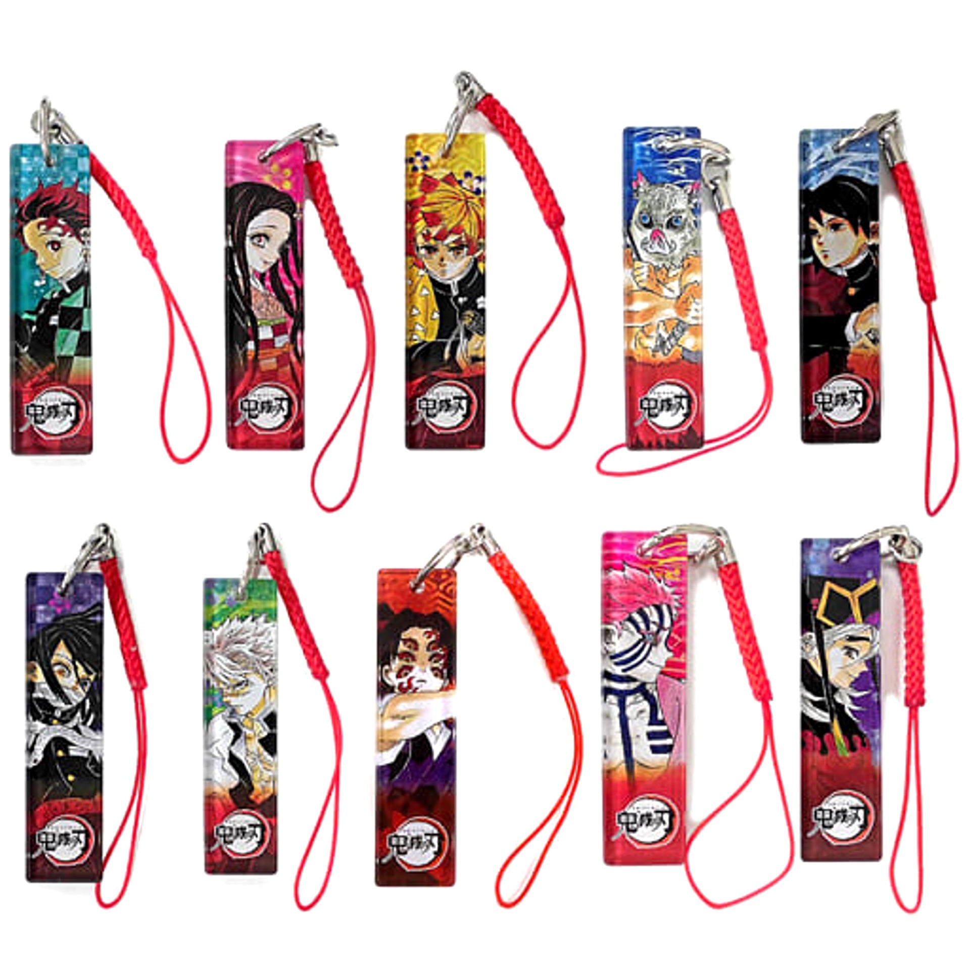 Demon Slayer: Kimetsu no Yaiba Nezuko Kamado & Others Acrylic Netsuke Collection Part 3 All 10 Types Set Keychains [USED]