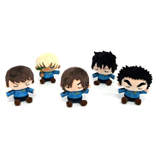 Set of 5 Rei Furuya Jinpei Matsuda Hiromitsu Morofushi Kenji Hagiwara Wataru Date Detective Conan Sitting Plush Mascot Weekly Shonen Sunday Applicant Service [USED]