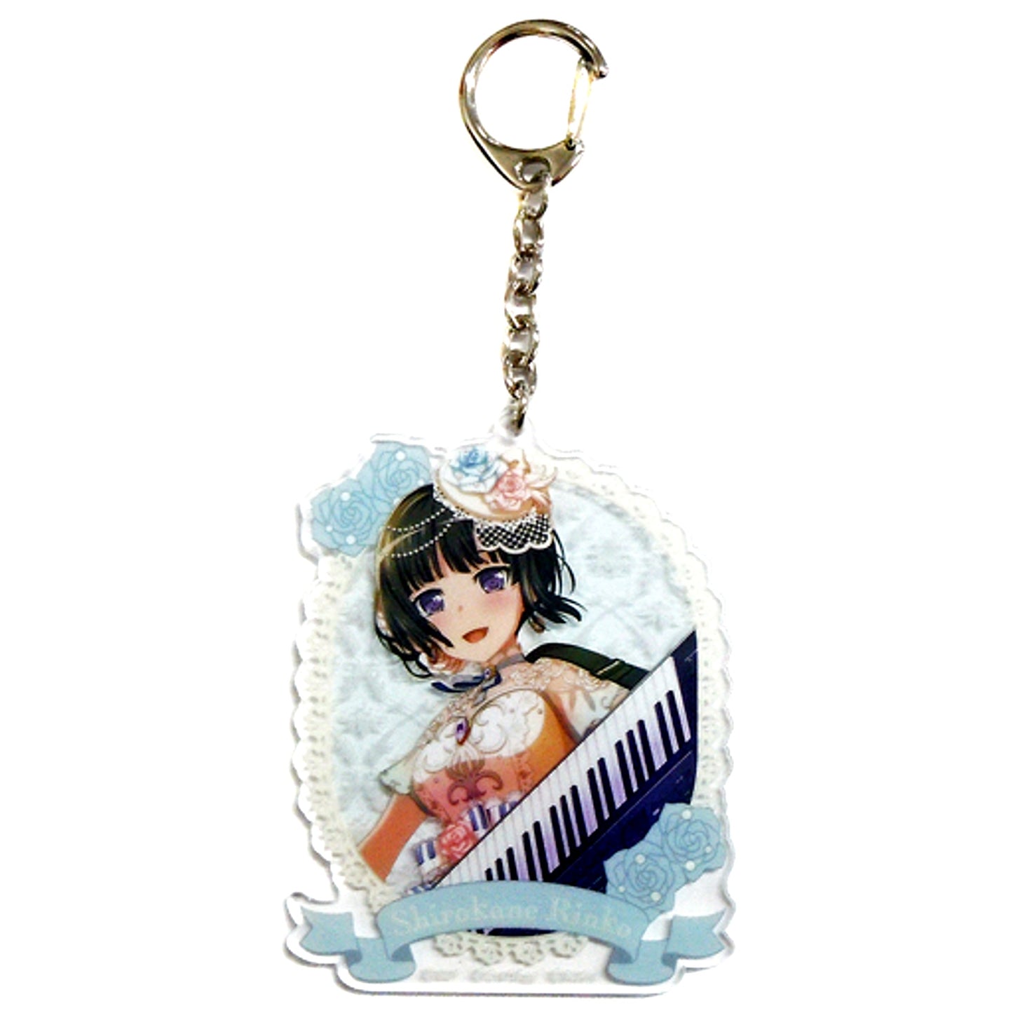 Rinko Shirokane BanG Dream! Acrylic Keychain Roselia Solo Live Flamme / Wasser [USED]