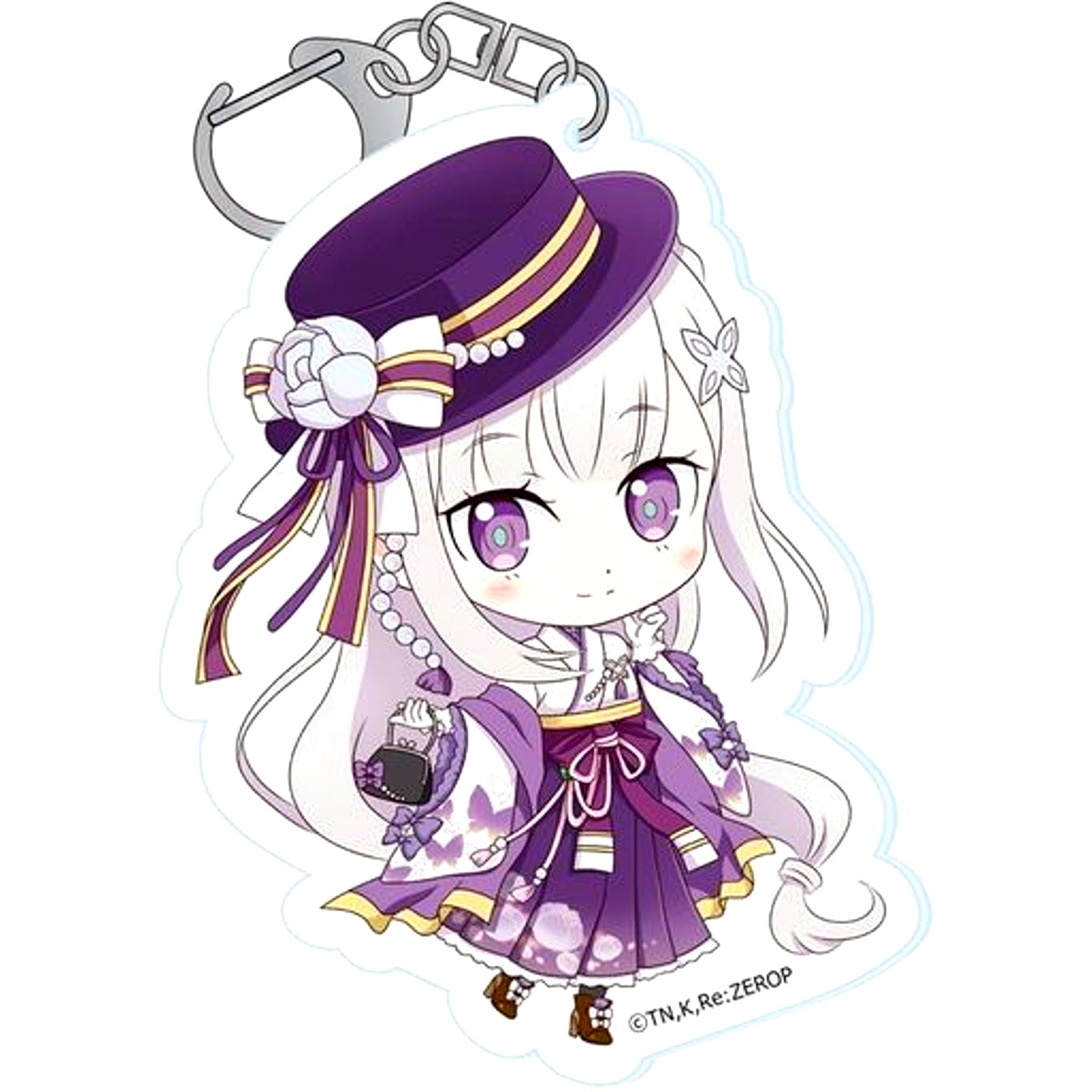 Emilia Taisho Roman Re:ZERO -Starting Life in Another World- Puchichoco Acrylic Keychain [USED]