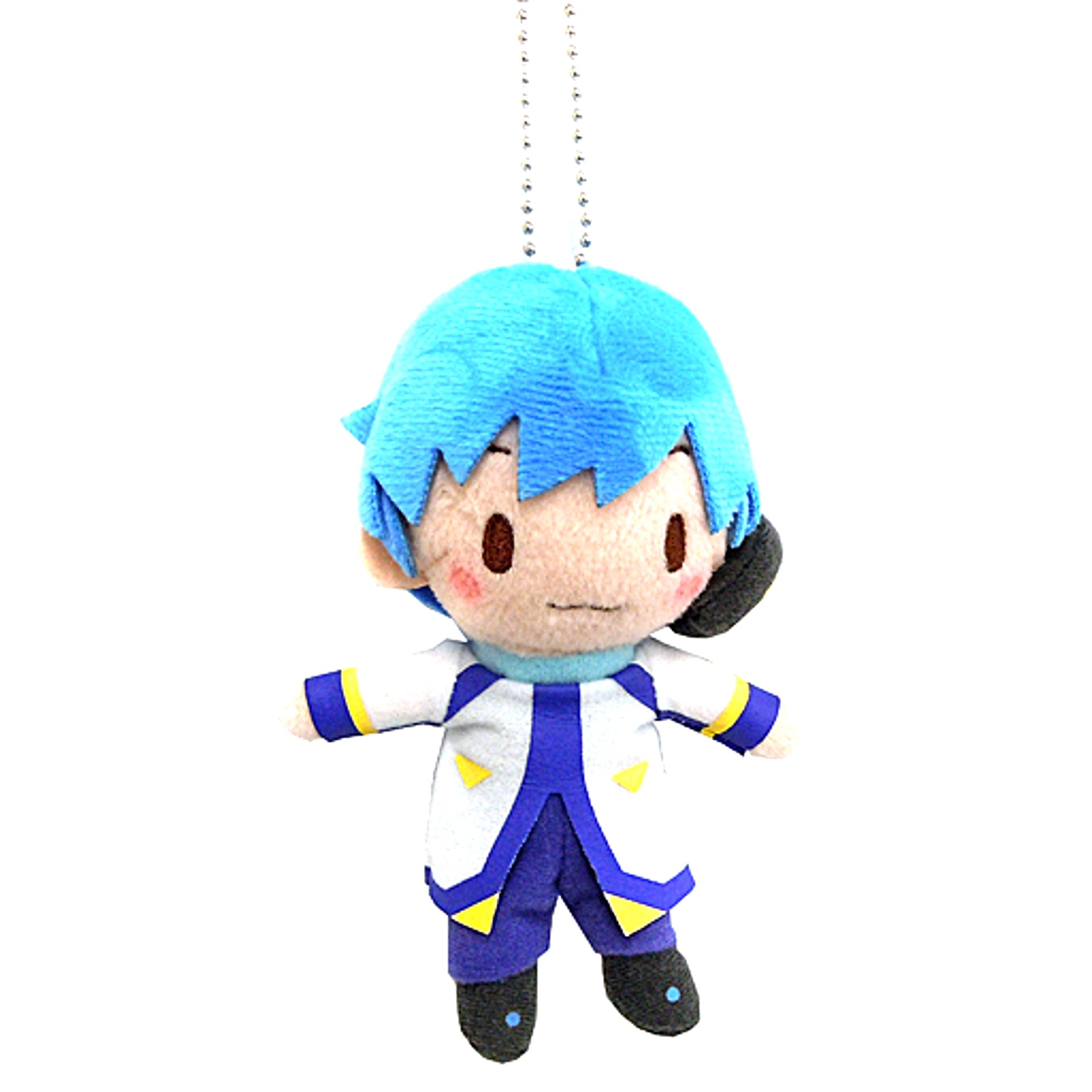 KAITO Fluffy Keychain Mascot Hatsune Miku and KAITO and MEIKO Vocaloid [USED]