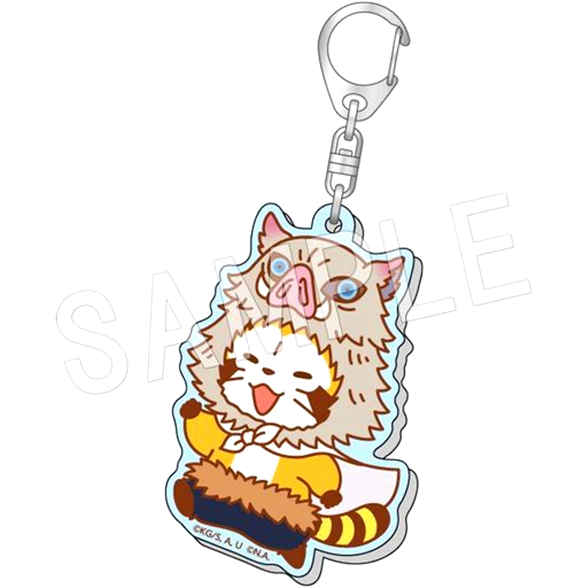 Inosuke Hashibira Demon Slayer Kimetsu no Yaiba x Rascal Normal Trading Acrylic Keychain Rascal Ver Vol.2 [USED]