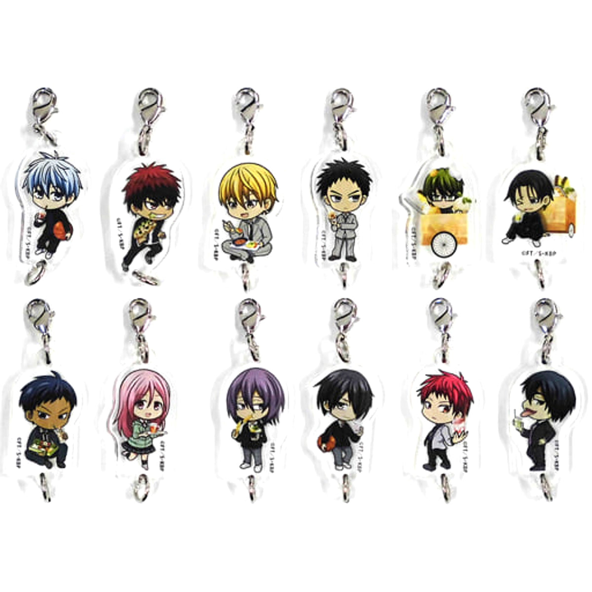 Kuroko's Basketball Aomine Daiki & Others All 12 Types Set Trading Acrylic Charms Pasela Kuroko's Basketball Cafe After School Exclusive Charm [USED]