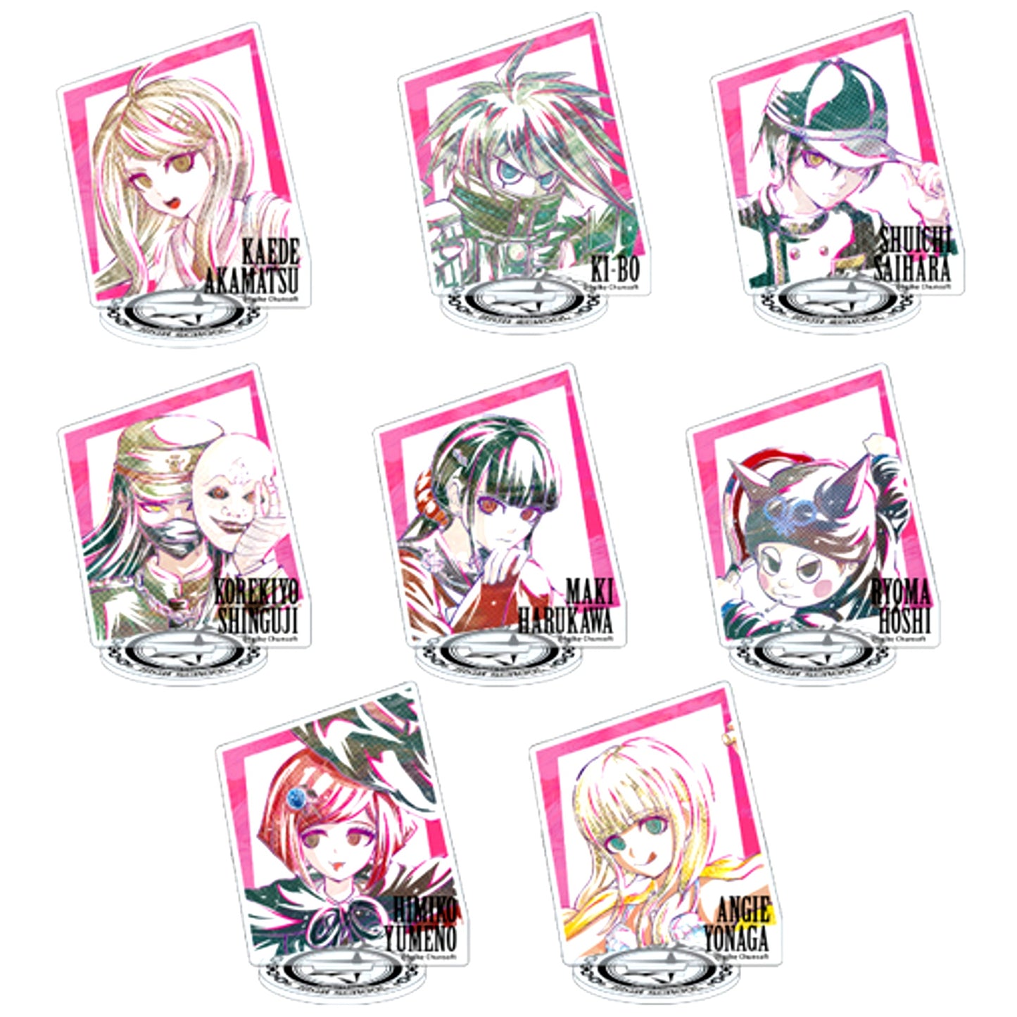 Set of 8 Danganronpa V3 Killing Harmony Trading Ani-Art Ver. A Acrylic Stand [USED]