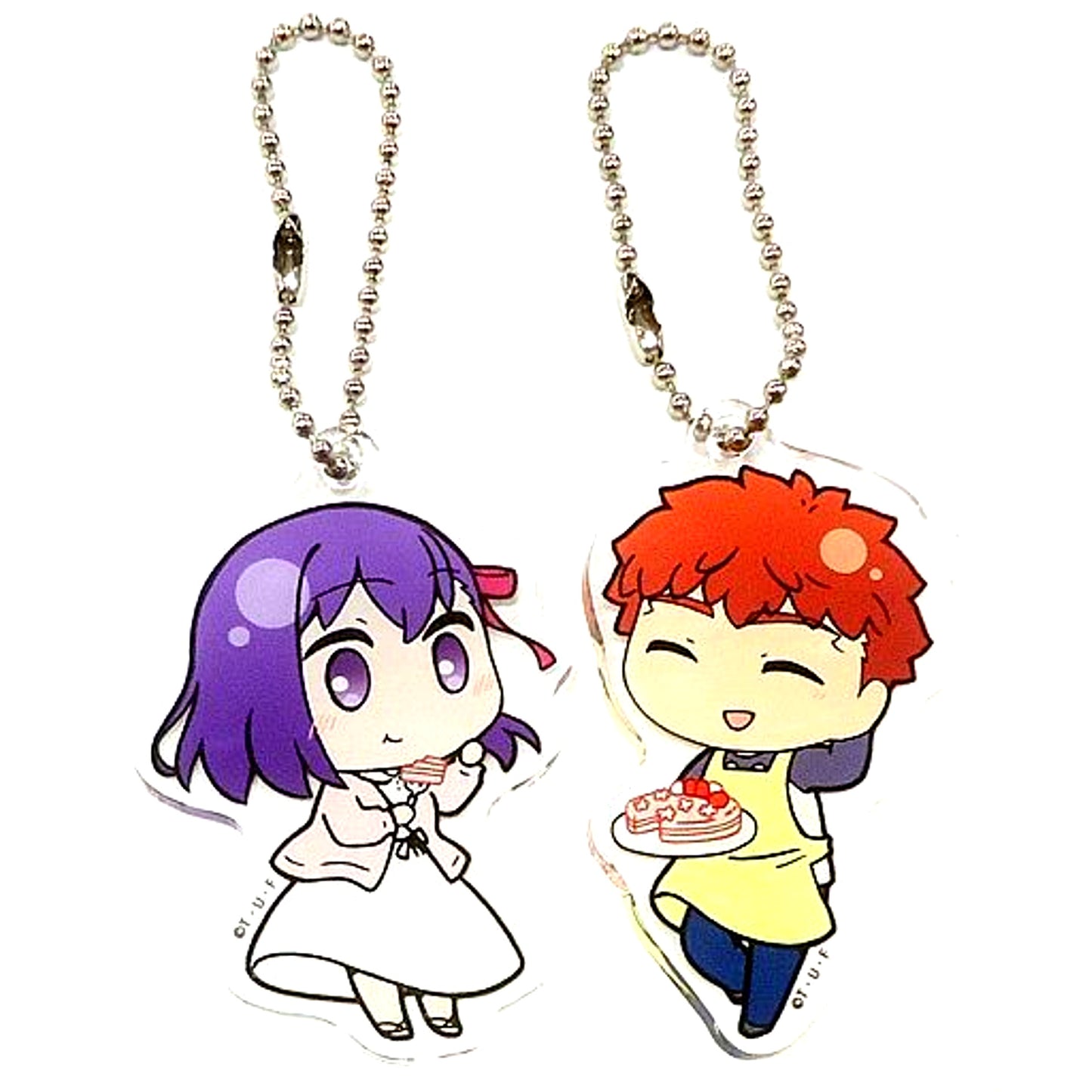 Set of 2 Sakura Matou Emiya Shirou Fate/stay night Heaven's Feel Sakura Matou Birthday Event Acrylic Charm [USED]