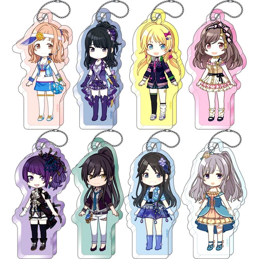 Set of 8 The Idolmaster Shiny Colors Standing Acrylic Keychain Collection A [USED]