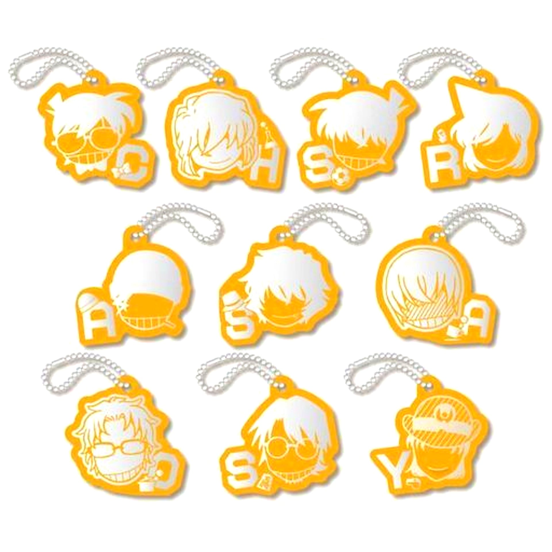 Set of 10 Detective Conan Pictogram Reflector Charm vol.2 [USED]