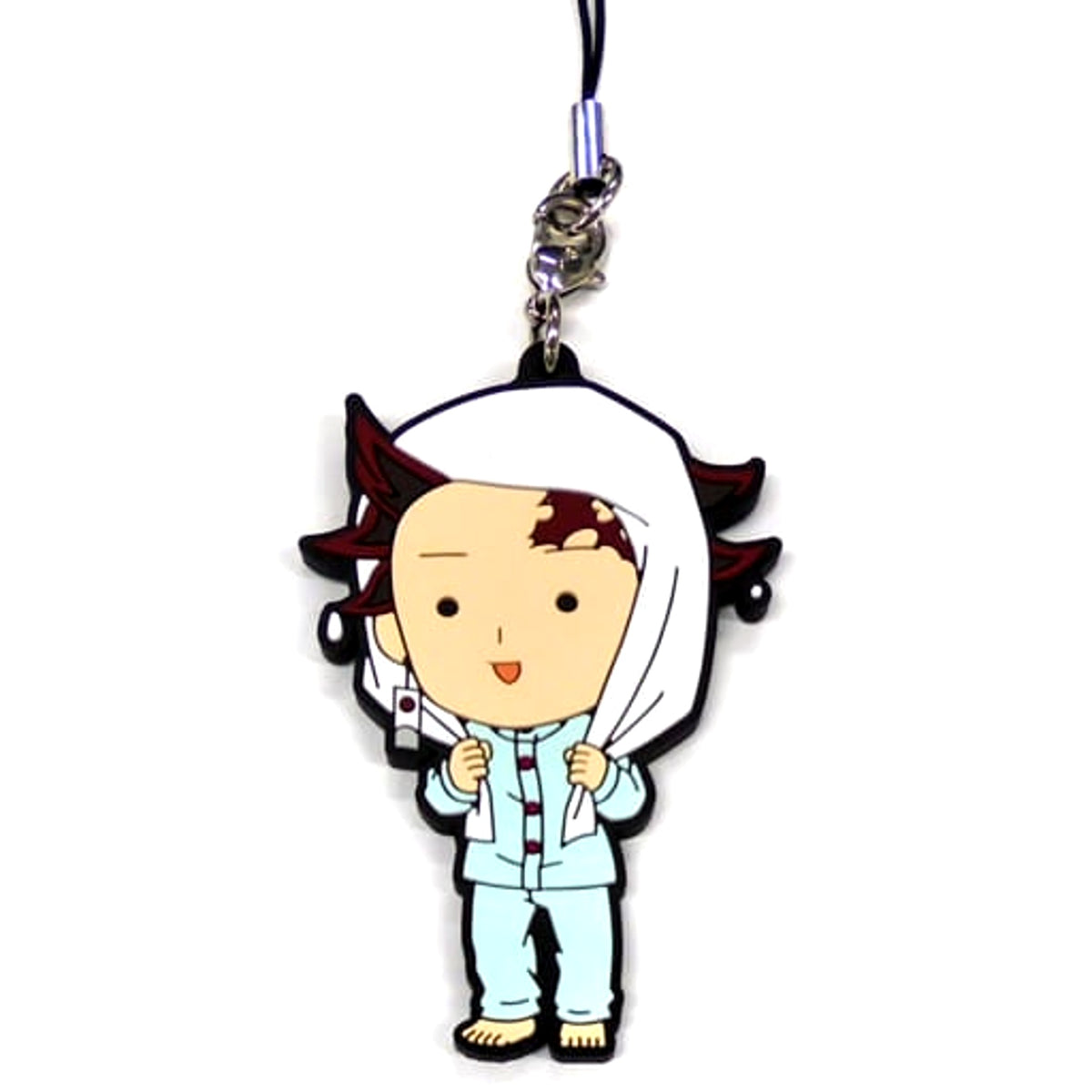 Demon Slayer: Kimetsu no Yaiba Tanjiro Kamado Ichiban Kuji Two Rubber Charm Kyunchara Illustrations Prize H Keychains [USED]